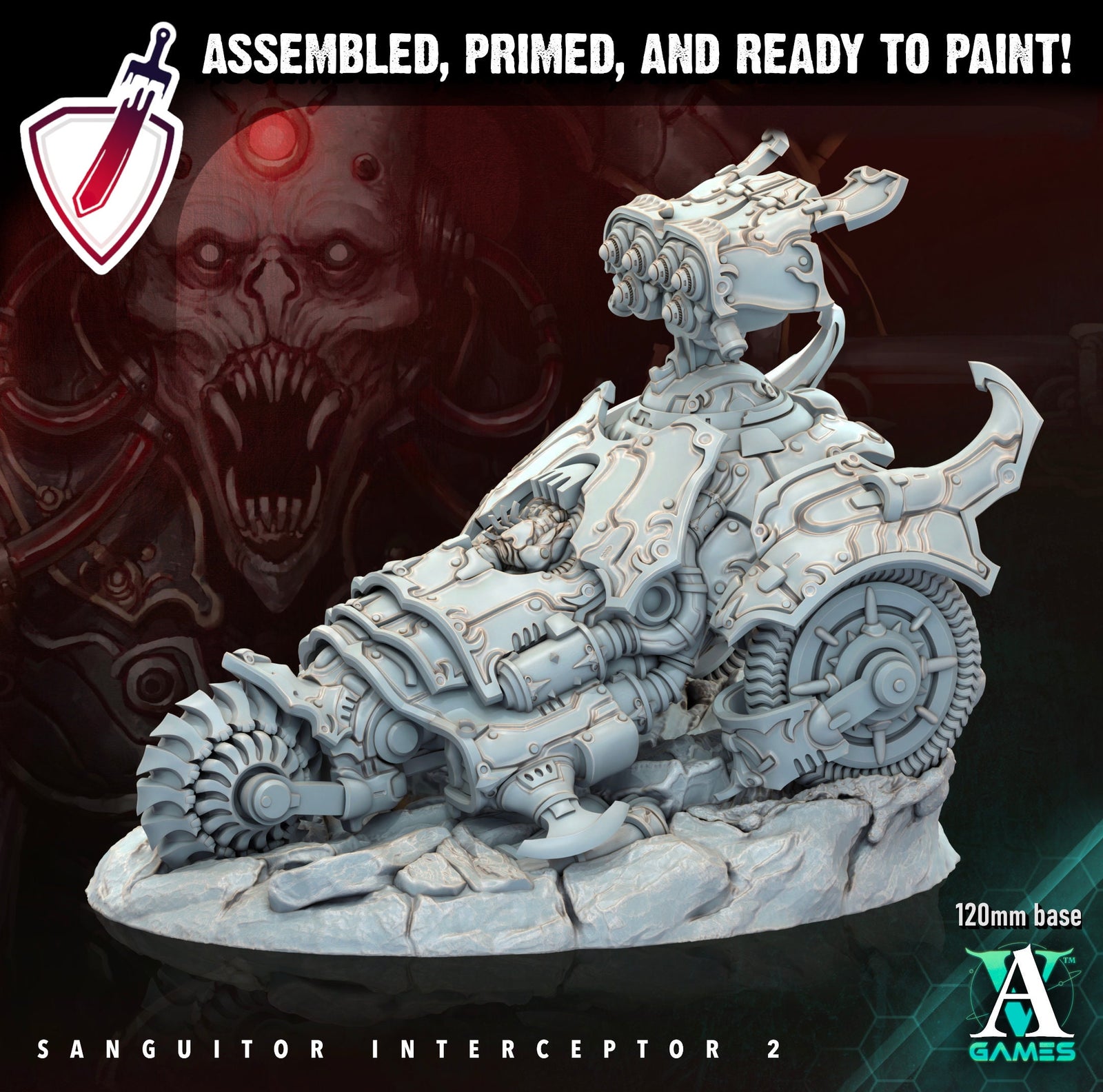 Sanguitor Interceptors | Miniatures by Archvillain Games | Resin Mini for Tabletop Gaming, D&D, Wargaming, Painting | Assembled and Primed - Brush and Battle