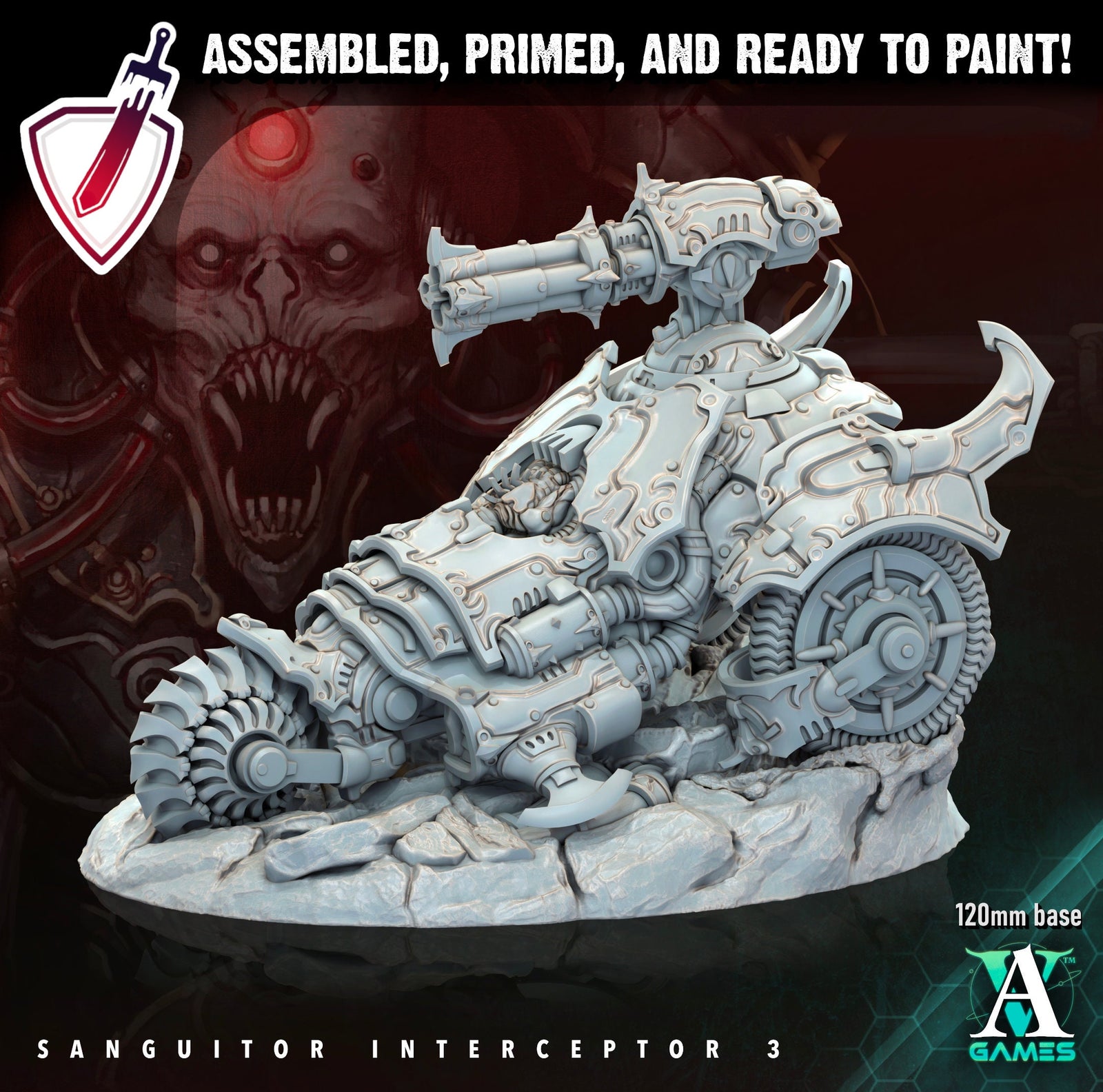 Sanguitor Interceptors | Miniatures by Archvillain Games | Resin Mini for Tabletop Gaming, D&D, Wargaming, Painting | Assembled and Primed - Brush and Battle