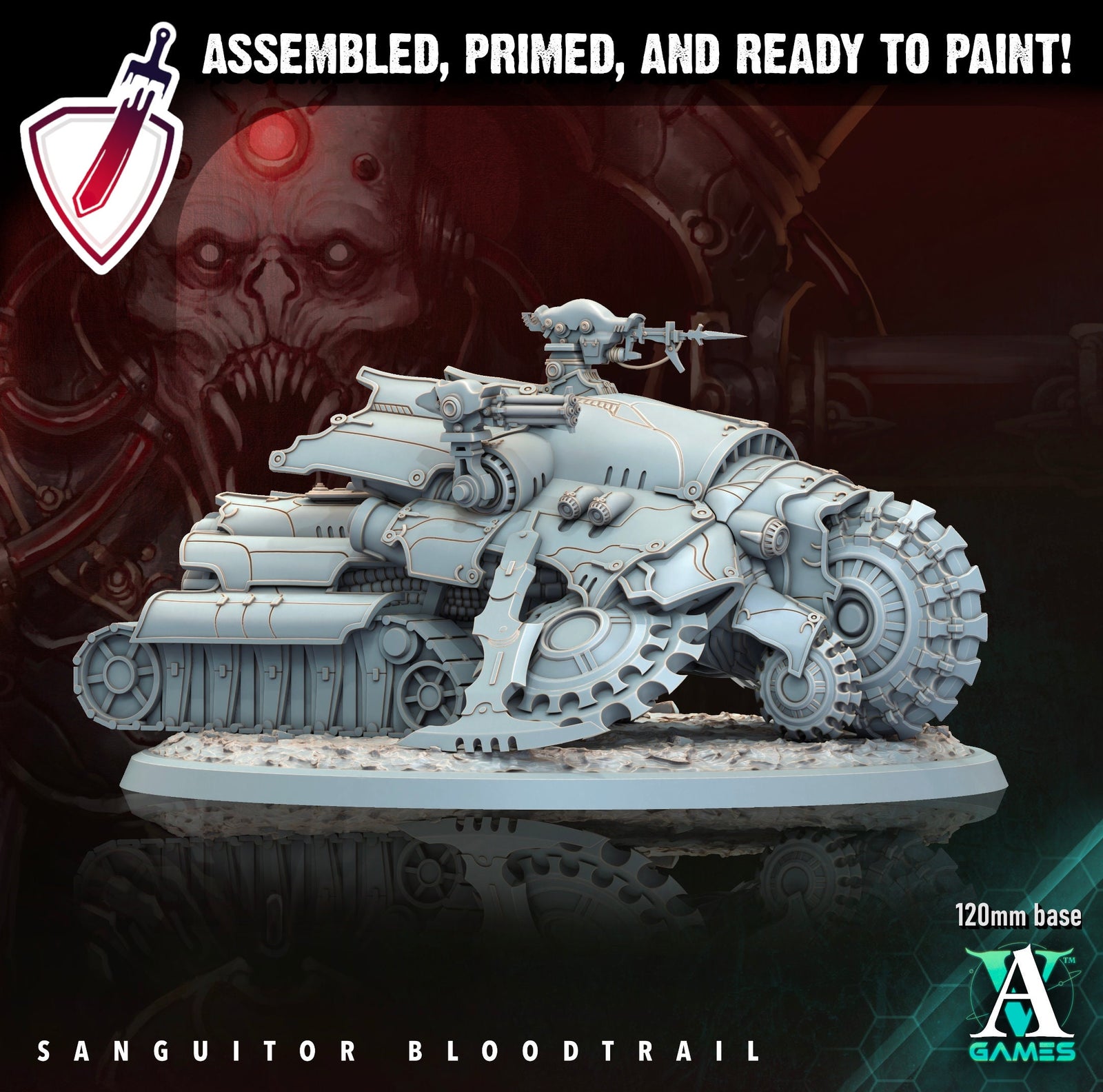 Sanguitor Bloodtrails | Miniatures by Archvillain Games | Resin Mini for Tabletop Gaming, D&D, Wargaming, Painting | Assembled and Primed - Brush and Battle