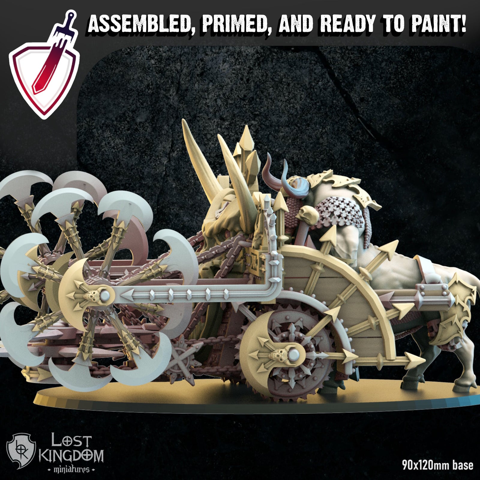 Swirler Assault Vehicle | Miniature by Lost Kingdom | Resin Mini For Tabletop Gaming, D&D, Pathfinder, Wargames, Painting | Assembled+Primed - Brush and Battle