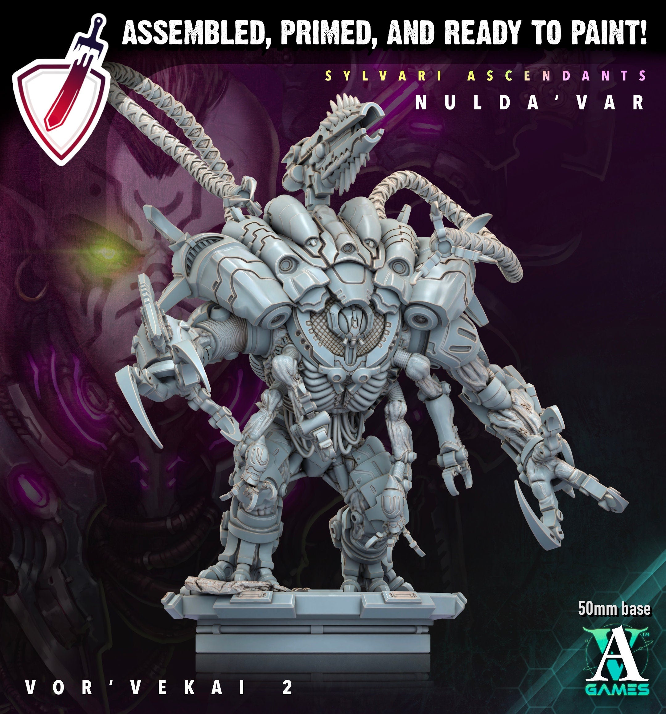 Vor Vekai | Miniatures by Archvillain Games | Resin Mini for Tabletop Gaming, D&D, Wargaming, Painting | Assembled and Primed - Brush and Battle