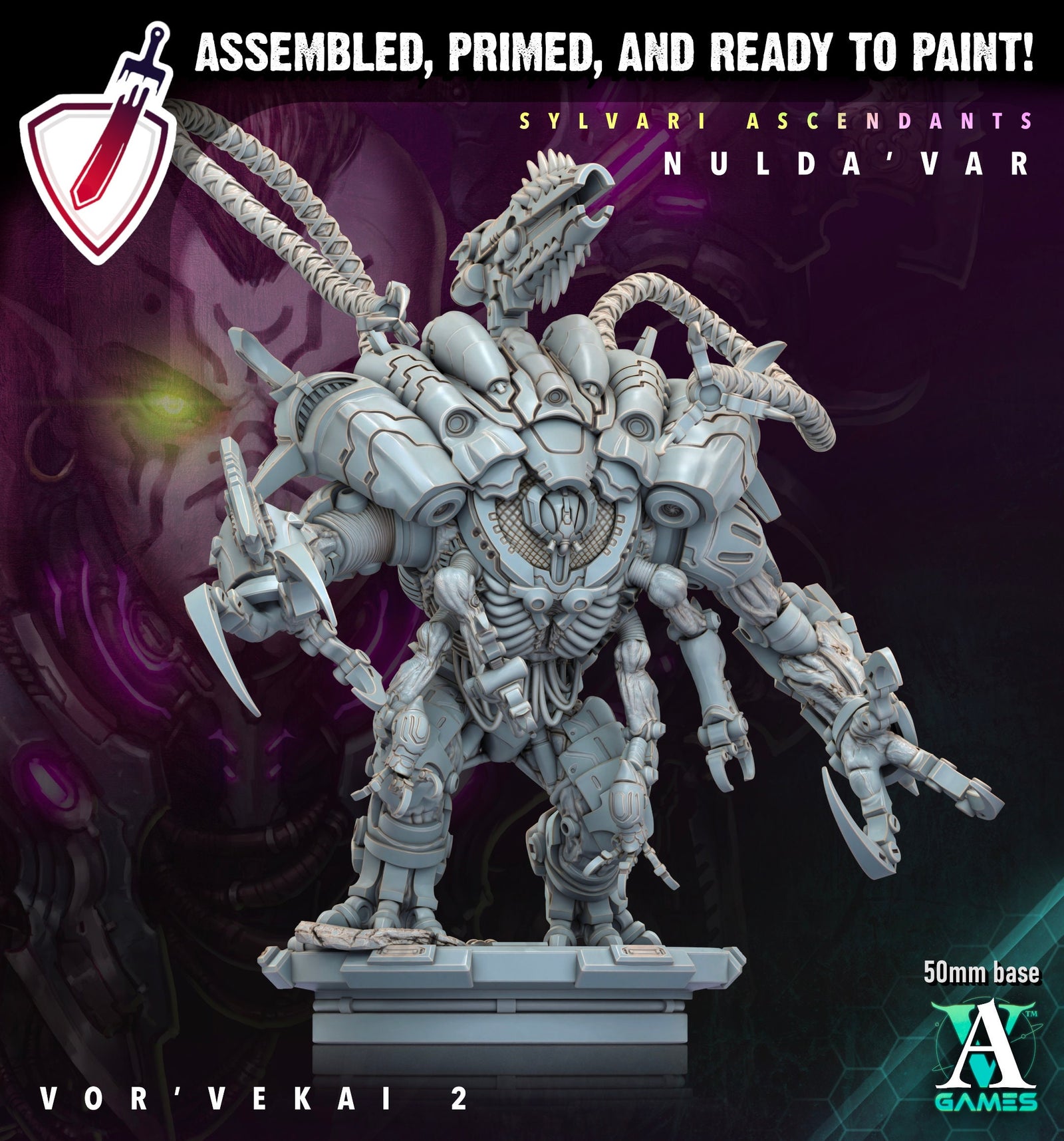Vor Vekai | Miniatures by Archvillain Games | Resin Mini for Tabletop Gaming, D&D, Wargaming, Painting | Assembled and Primed - Brush and Battle