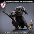 Templar Infantry - Flail | Miniatures by Lord of the Print | Resin Mini for Tabletop Gaming, D&D, Pathfinder, Painting | Assembled + Primed - Brush and Battle