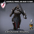 Templar Infantry - Sword | Miniatures by Lord of the Print | Resin Mini for Tabletop Gaming, D&D, Pathfinder, Painting | Assembled + Primed - Brush and Battle