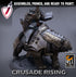 Mounted Templar Priest | Miniature by Lord of the Print | Resin Mini for Tabletop Gaming, D&D, Pathfinder, Painting | Assembled and Primed - Brush and Battle