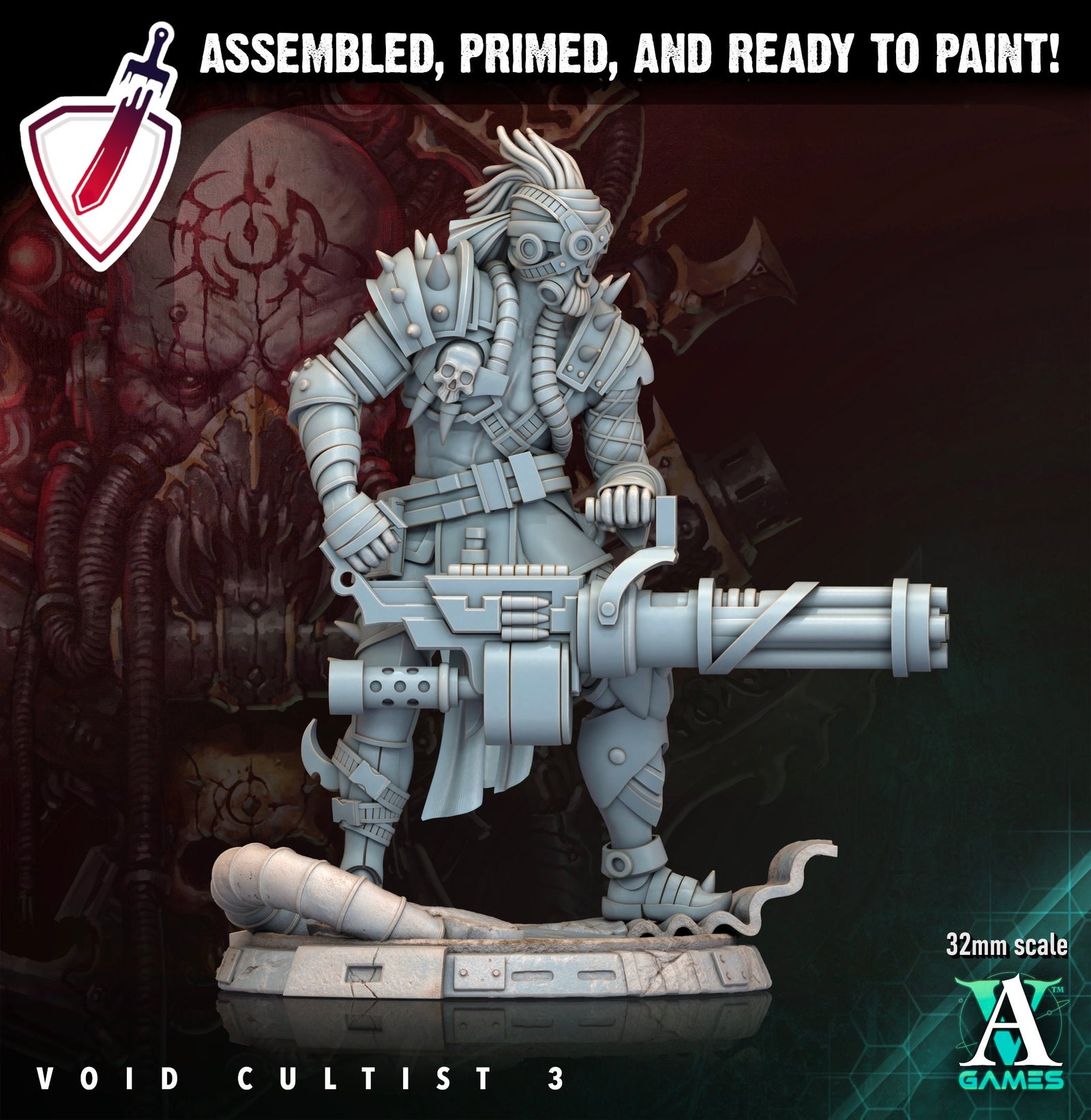 Void Cultists | Miniatures by Archvillain Games | Resin Mini for Tabletop Gaming, D&D, Wargaming, Painting | Assembled and Primed - Brush and Battle