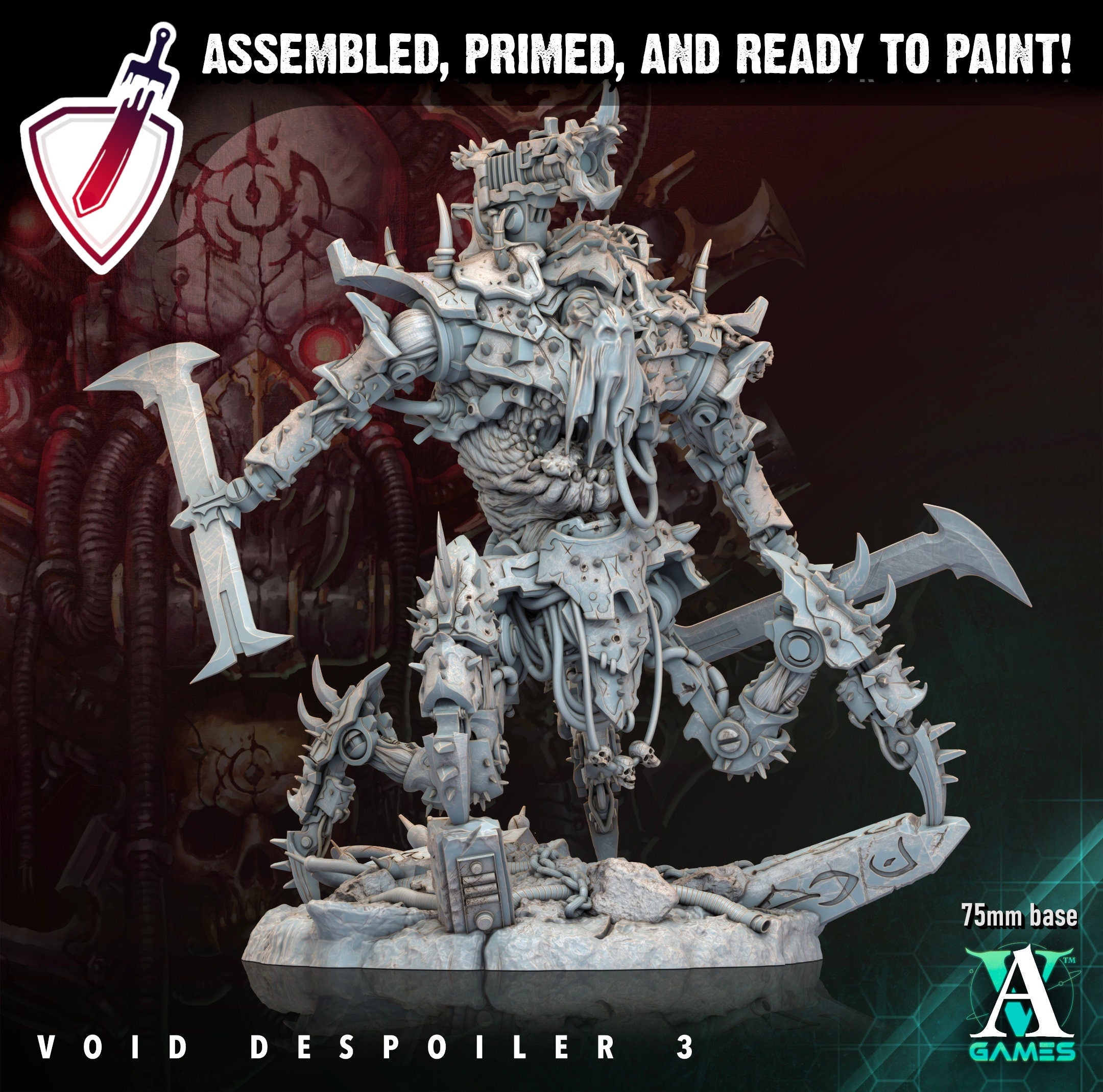 Void Despoiler | Miniatures by Archvillain Games | Resin Mini for Tabletop Gaming, D&D, Wargaming, Painting | Assembled and Primed - Brush and Battle