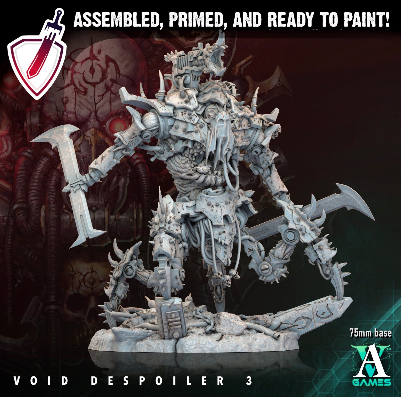 Void Despoiler | Miniatures by Archvillain Games | Resin Mini for Tabletop Gaming, D&D, Wargaming, Painting | Assembled and Primed - Brush and Battle