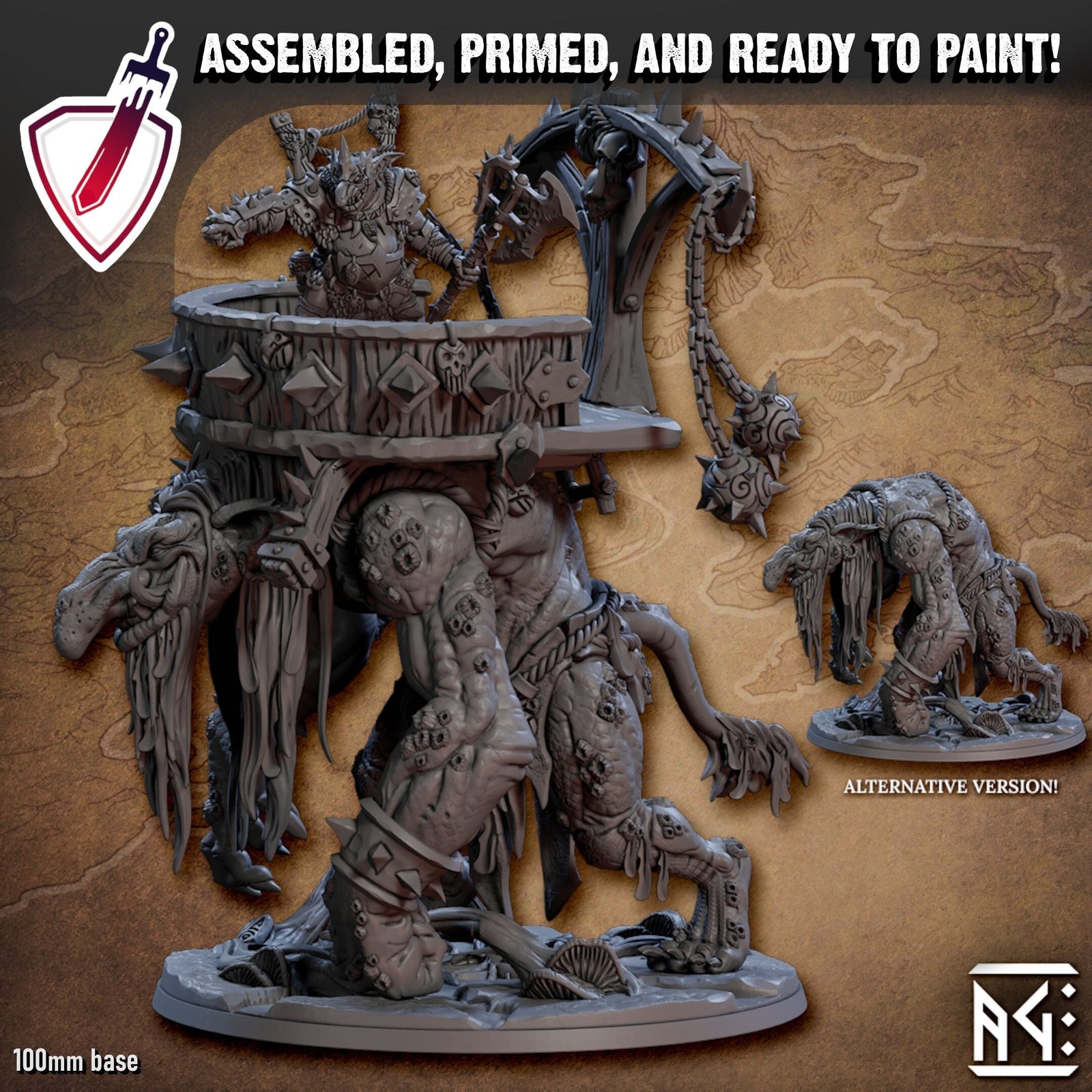 Giant Swamp Troll | (Massive) Miniature by Artisan Guild | Resin Mini For Tabletop Gaming, D&D, Pathfinder, Painting | Assembled and Primed - Brush and Battle