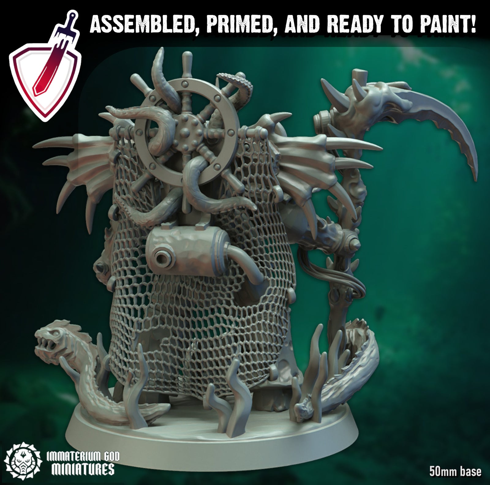 Noxius the Plague Herald | Miniature by Immaterium God | Resin Mini for Tabletop Gaming, D&D, Wargaming, Painting | Assembled and Primed - Brush and Battle