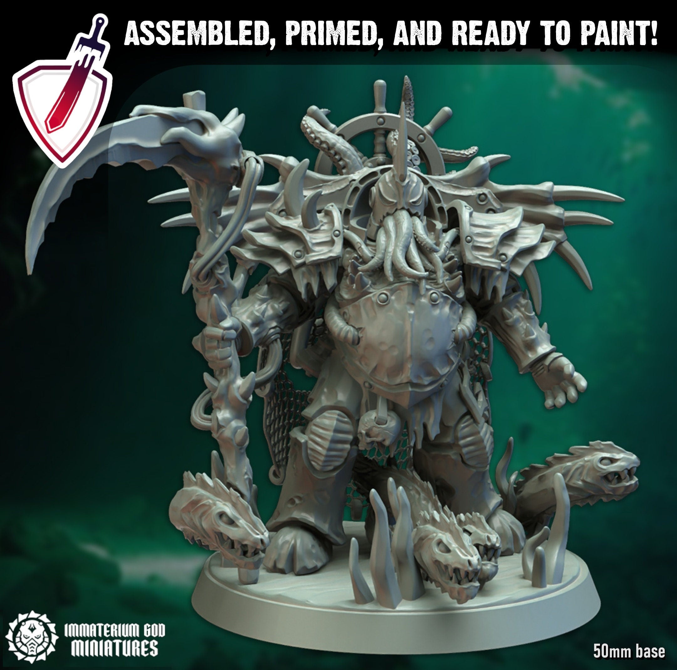 Noxius the Plague Herald | Miniature by Immaterium God | Resin Mini for Tabletop Gaming, D&D, Wargaming, Painting | Assembled and Primed - Brush and Battle
