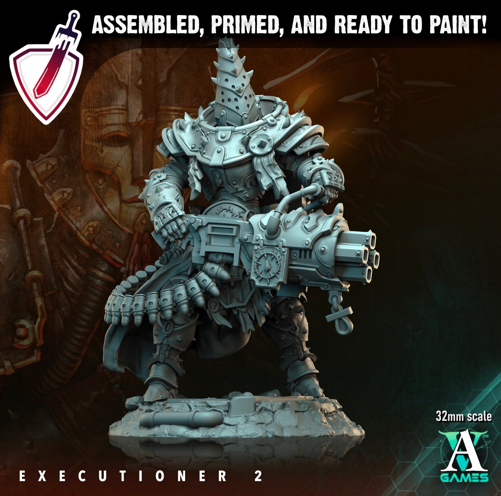 Executioners | Miniatures by Archvillain Games | Resin Mini for Tabletop Gaming, D&D, Wargaming, and Painting | Assembled and Primed - Brush and Battle