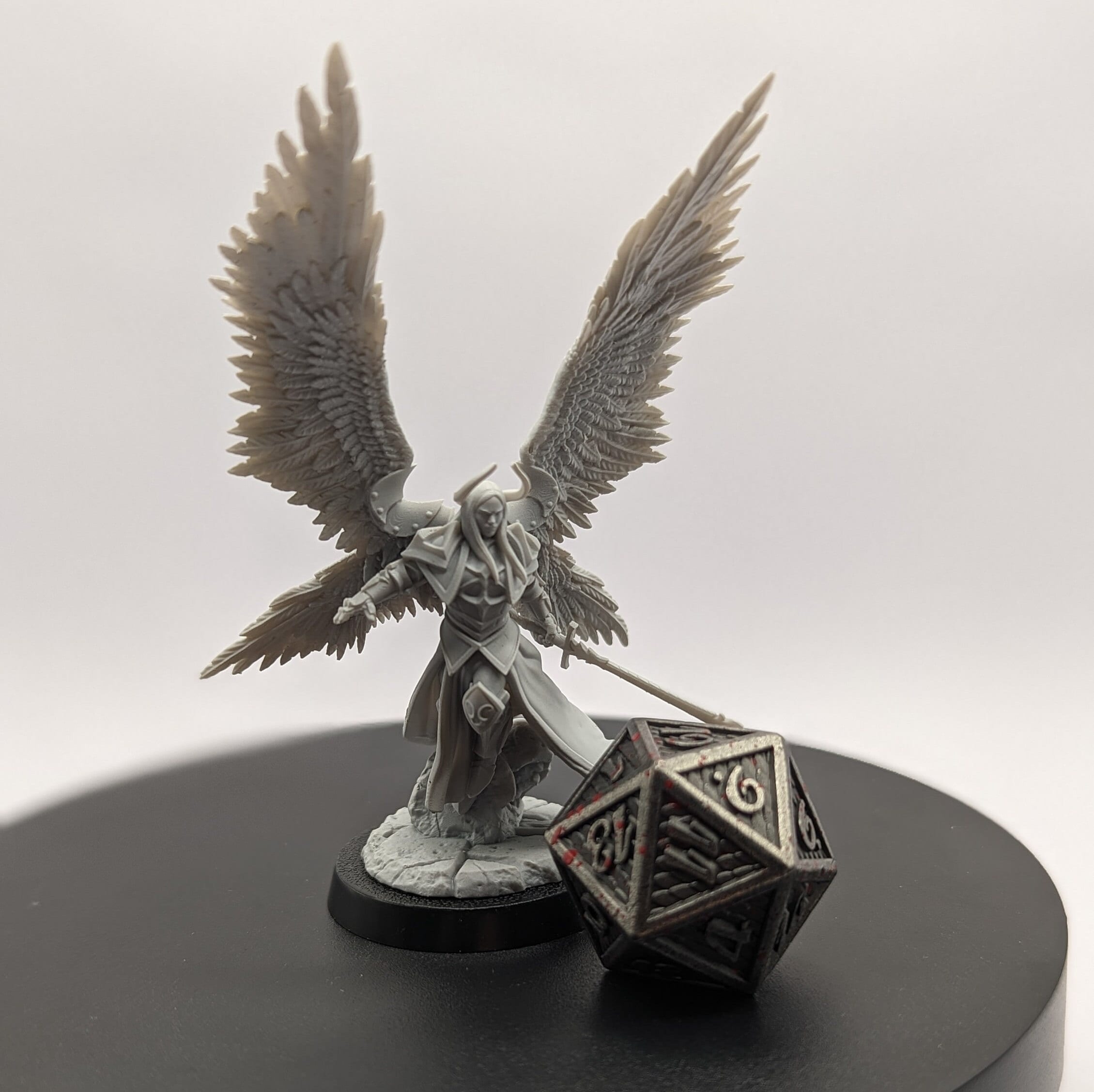 Female Justiciar Angels | Miniatures by Archvillain Games | Resin Mini for Tabletop Gaming, D&D, Pathfinder, Painting | Assembled and Primed - Brush and Battle