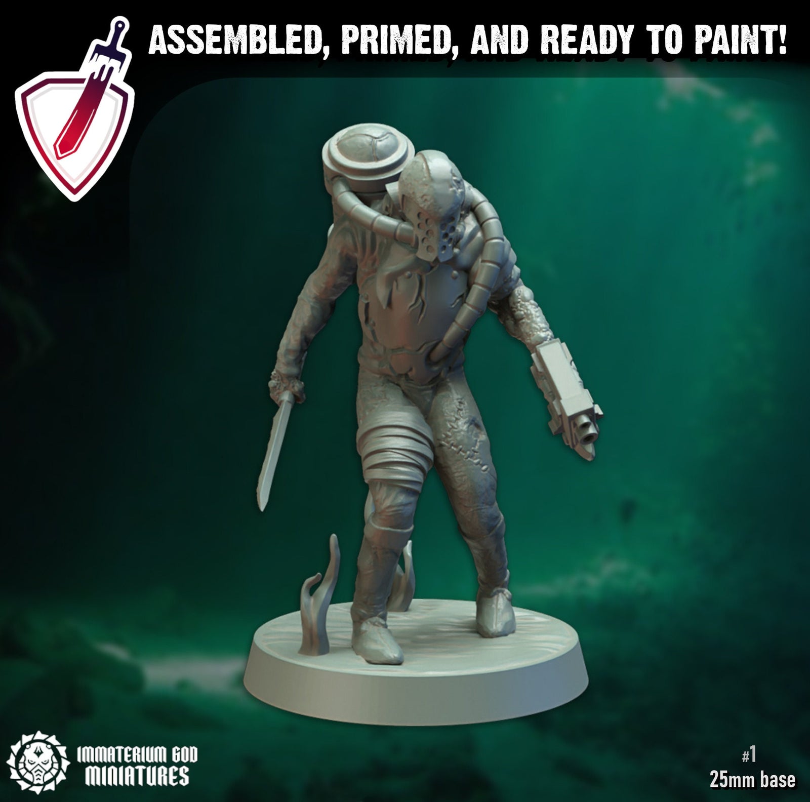 Noxious Fanatics Guardians | Miniatures by Immaterium God | Resin Mini for Tabletop Gaming, D&D, Wargaming, Painting | Assembled + Primed - Brush and Battle