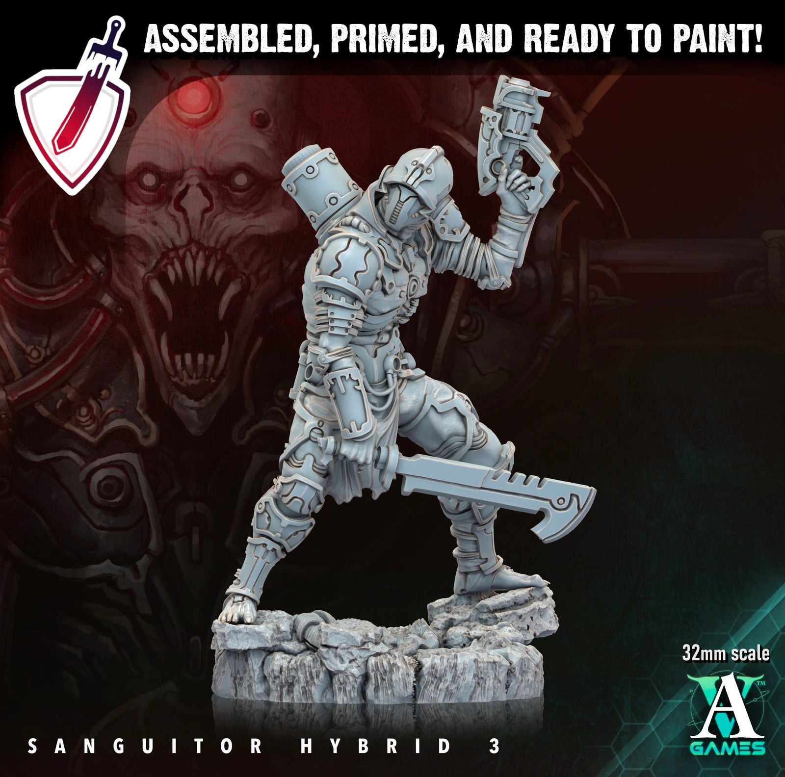 Sanguitor Hybrids 1-5 | Miniatures by Archvillain Games | Resin Mini for Tabletop Gaming, D&D, Wargaming, Painting | Assembled and Primed - Brush and Battle