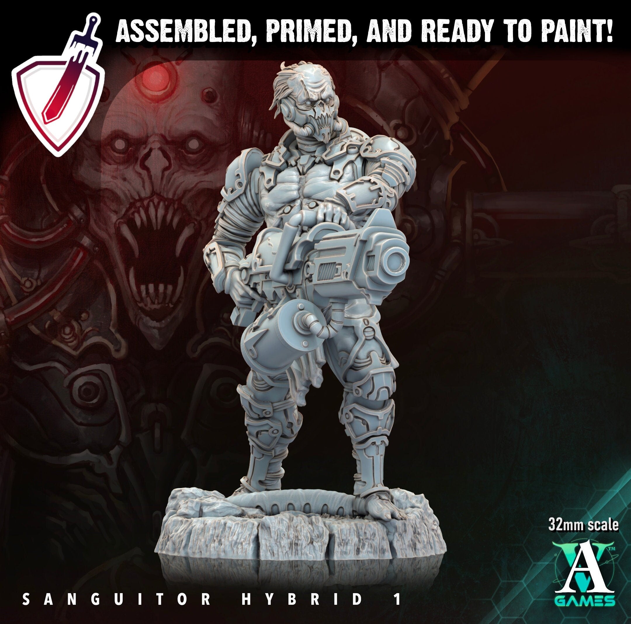 Sanguitor Hybrids 1-5 | Miniatures by Archvillain Games | Resin Mini for Tabletop Gaming, D&D, Wargaming, Painting | Assembled and Primed - Brush and Battle