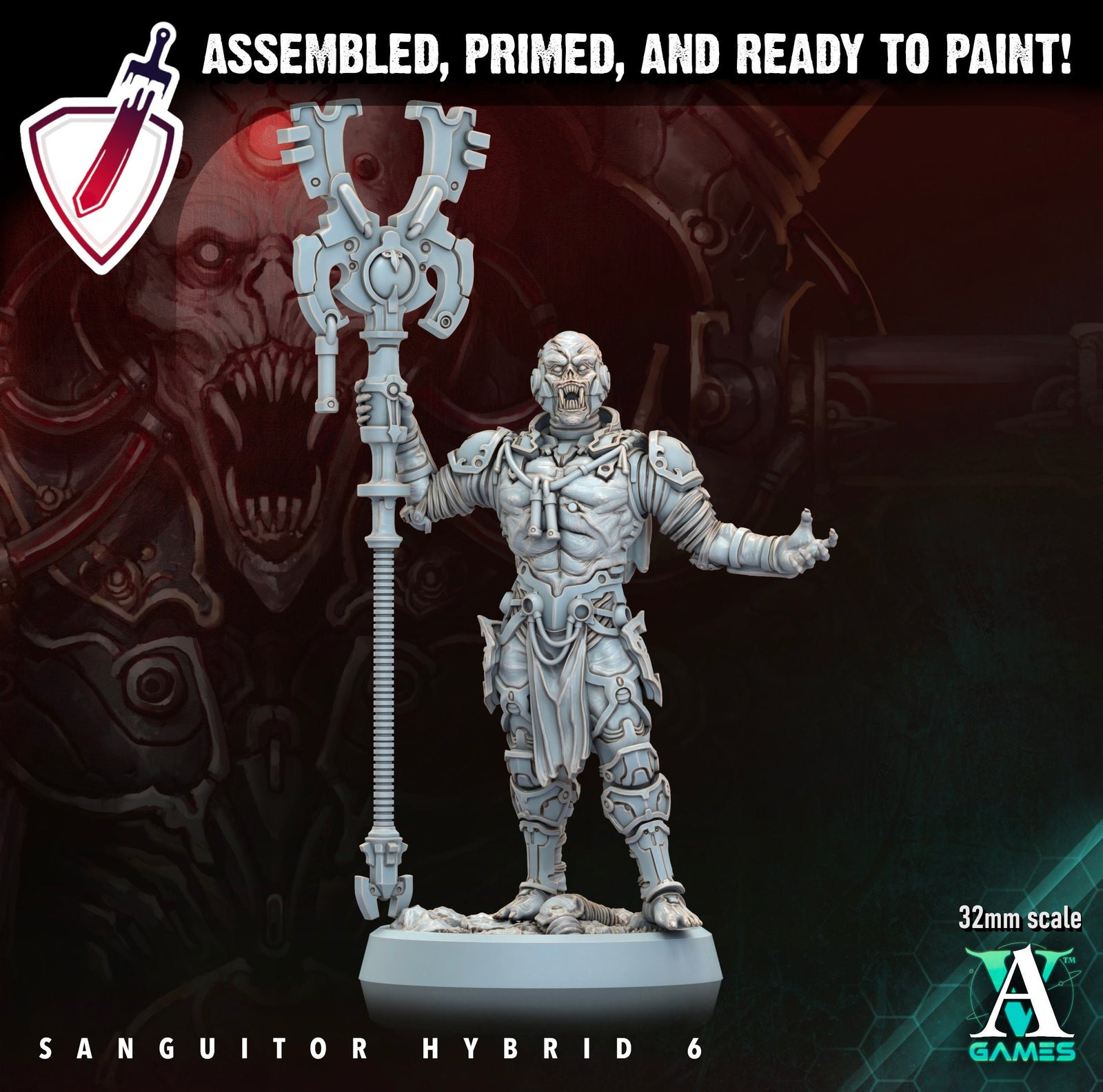 Sanguitor Hybrids 6-10 | Miniatures by Archvillain Games | Resin Mini for Tabletop Gaming, D&D, Wargaming, Painting | Assembled and Primed - Brush and Battle