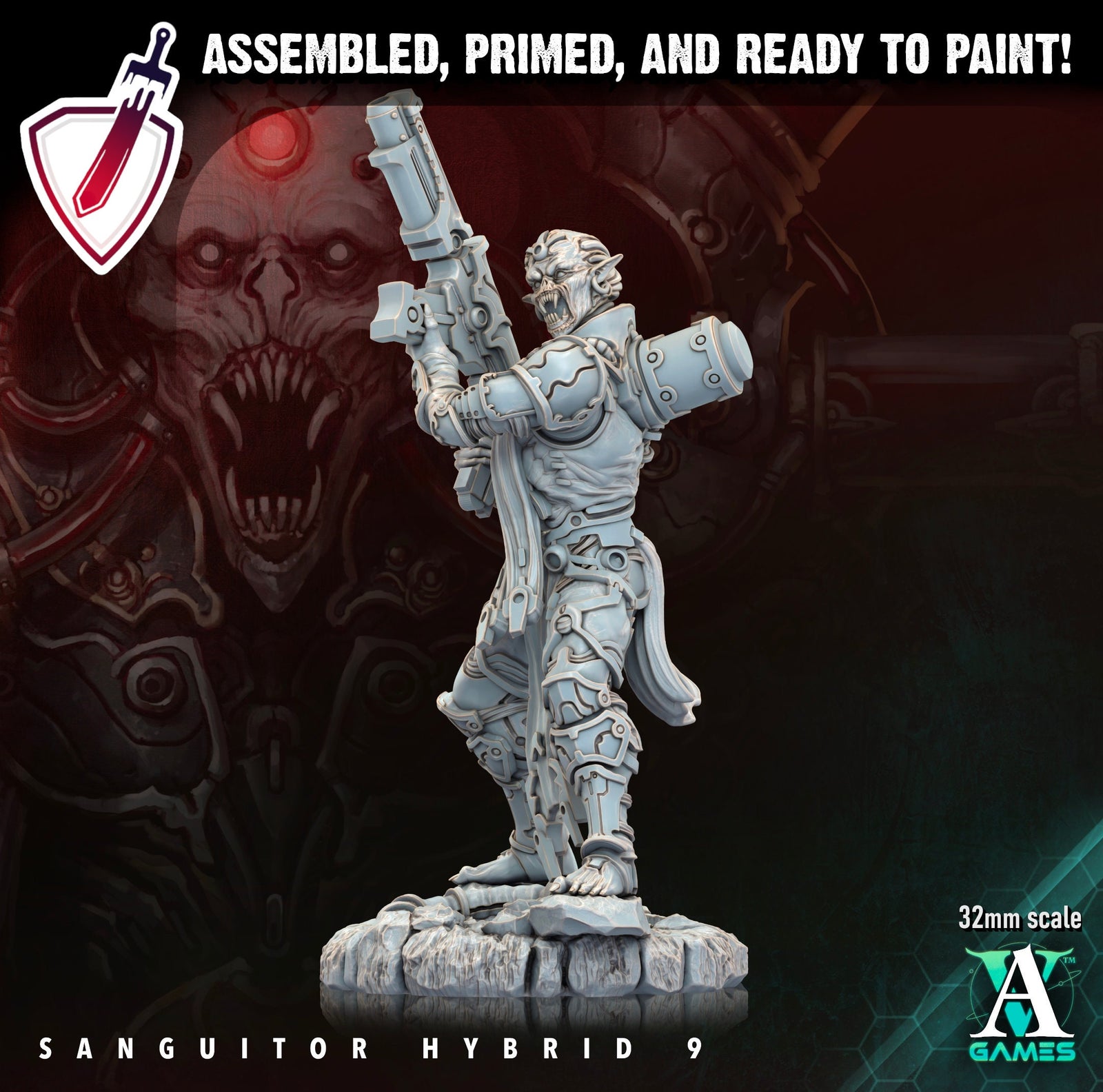 Sanguitor Hybrids 6-10 | Miniatures by Archvillain Games | Resin Mini for Tabletop Gaming, D&D, Wargaming, Painting | Assembled and Primed - Brush and Battle