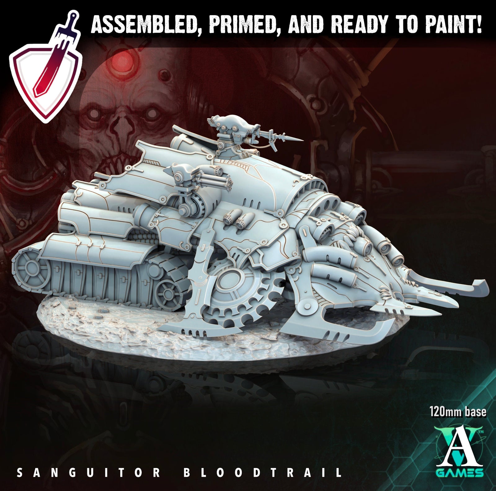 Sanguitor Bloodtrails | Miniatures by Archvillain Games | Resin Mini for Tabletop Gaming, D&D, Wargaming, Painting | Assembled and Primed - Brush and Battle