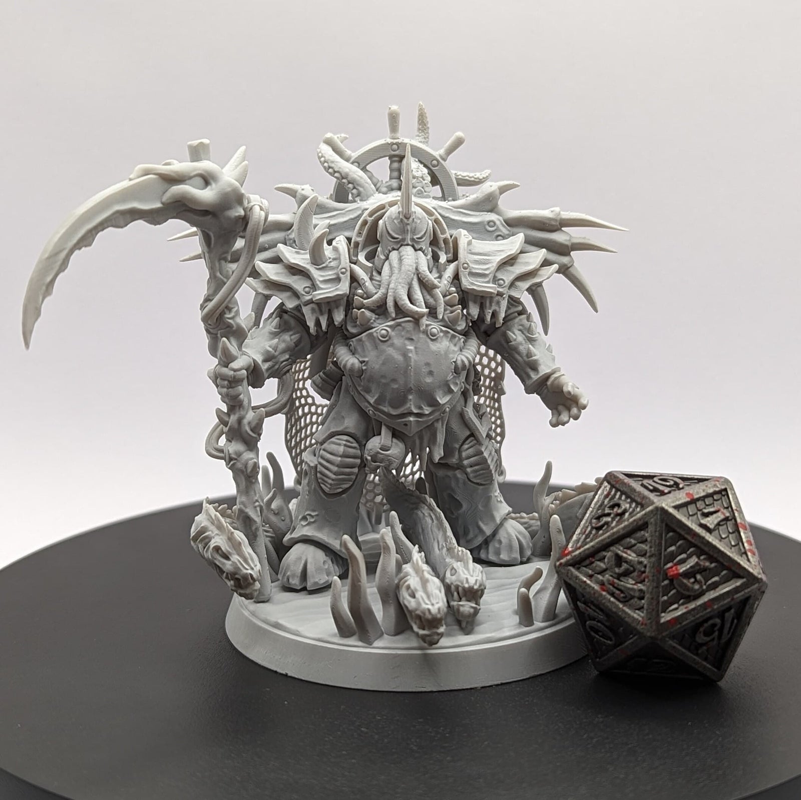 Noxius the Plague Herald | Miniature by Immaterium God | Resin Mini for Tabletop Gaming, D&D, Wargaming, Painting | Assembled and Primed - Brush and Battle