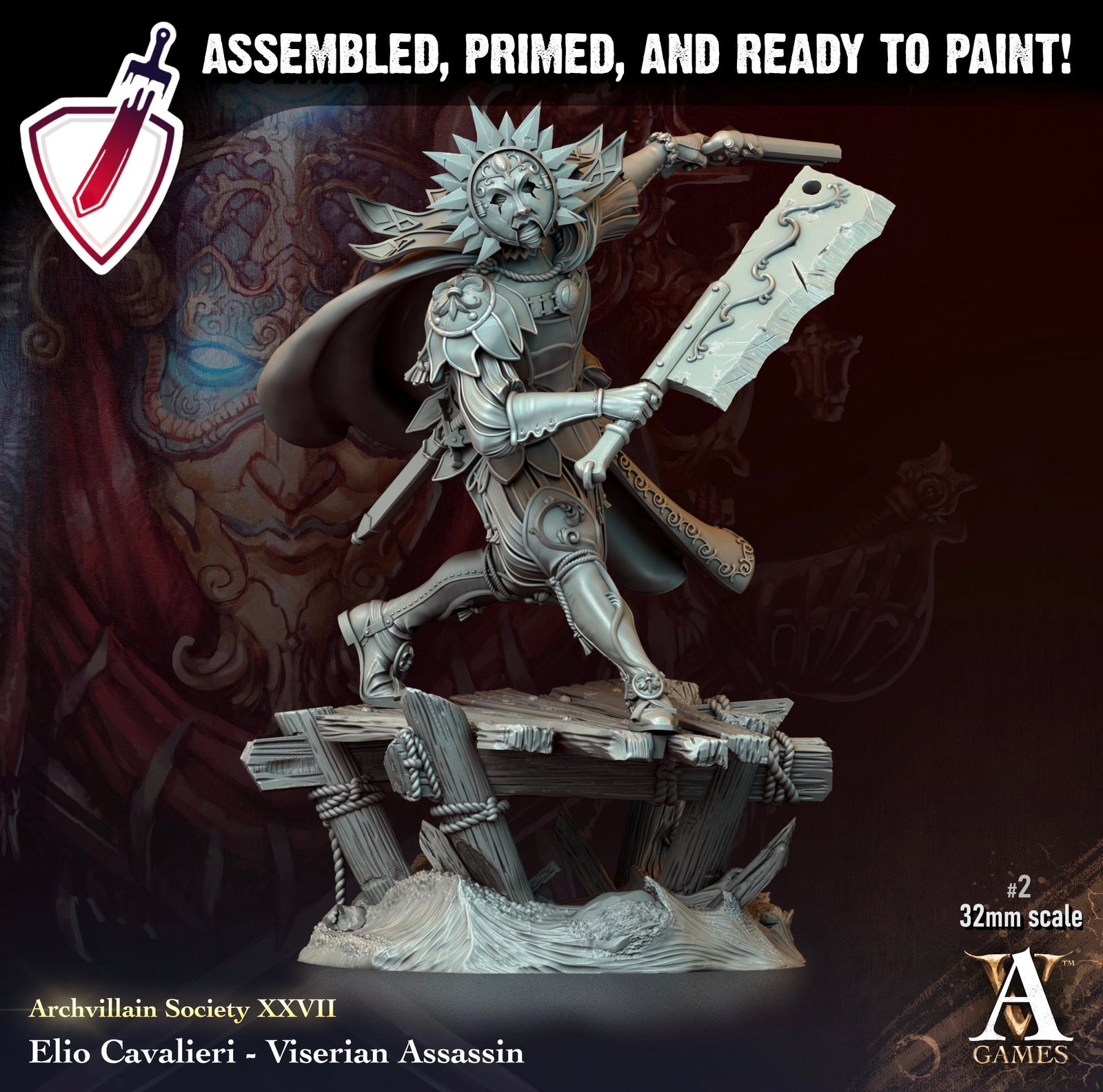 Heroes Vol. XXVII | Miniatures by Archvillain Games | Resin mini for tabletop gaming, D&D, Pathfinder, painting | Assembled and Primed - Brush and Battle