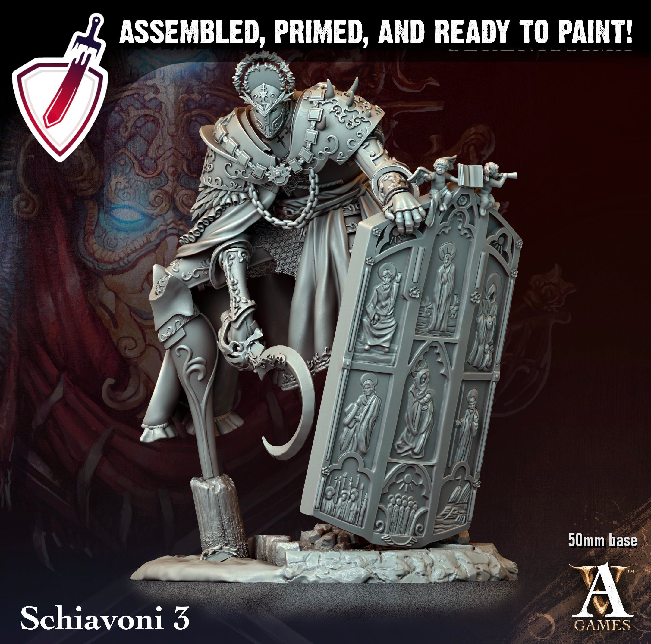 Schiavoni | Miniatures by Archvillain Games | Resin Mini for Tabletop Gaming, D&D, Pathfinder, and Painting | Assembled and Primed - Brush and Battle