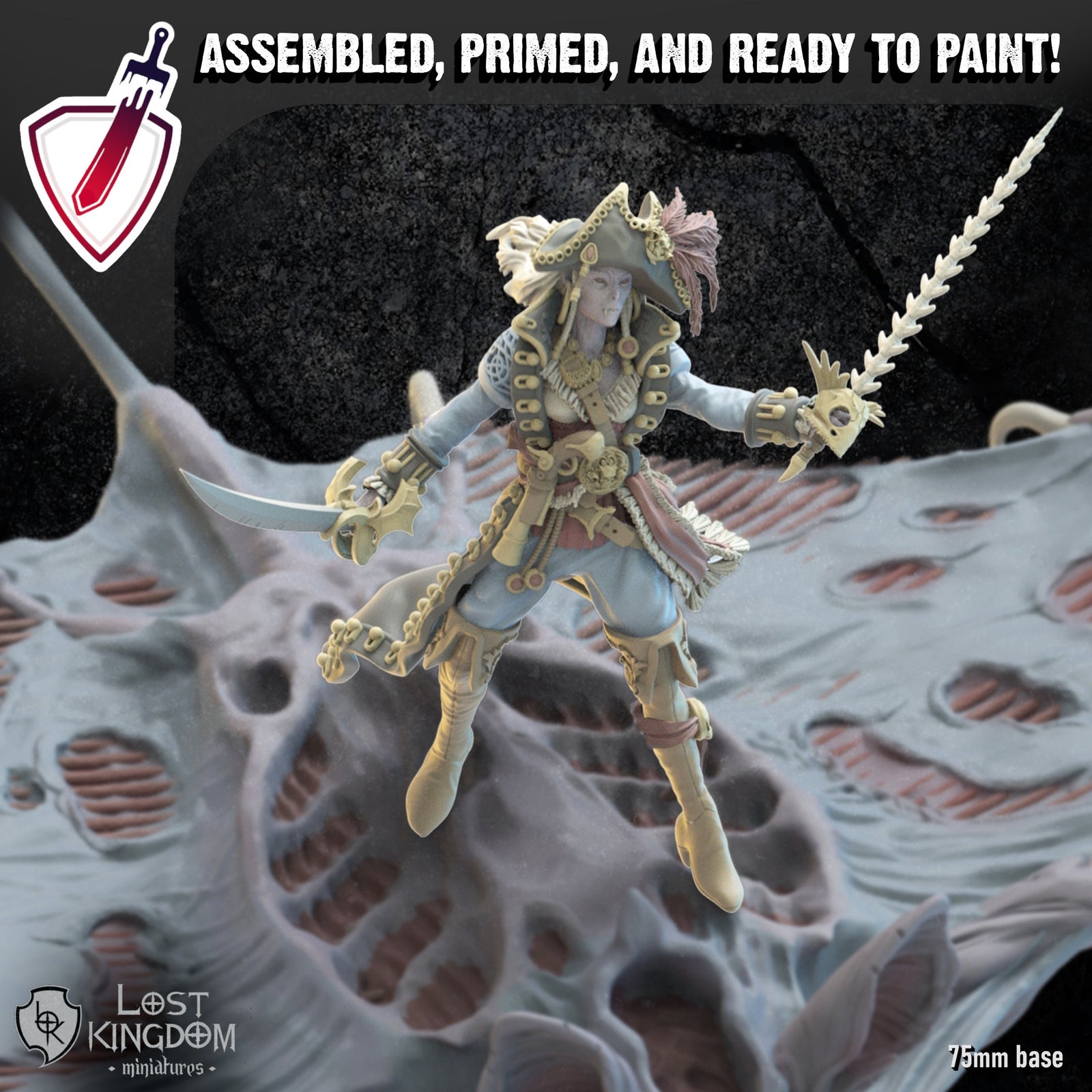 Elnora | (Massive) Miniature by Lost Kingdom | Resin Mini For Tabletop Gaming, D&D, Pathfinder, Wargames, Painting | Assembled and Primed - Brush and Battle