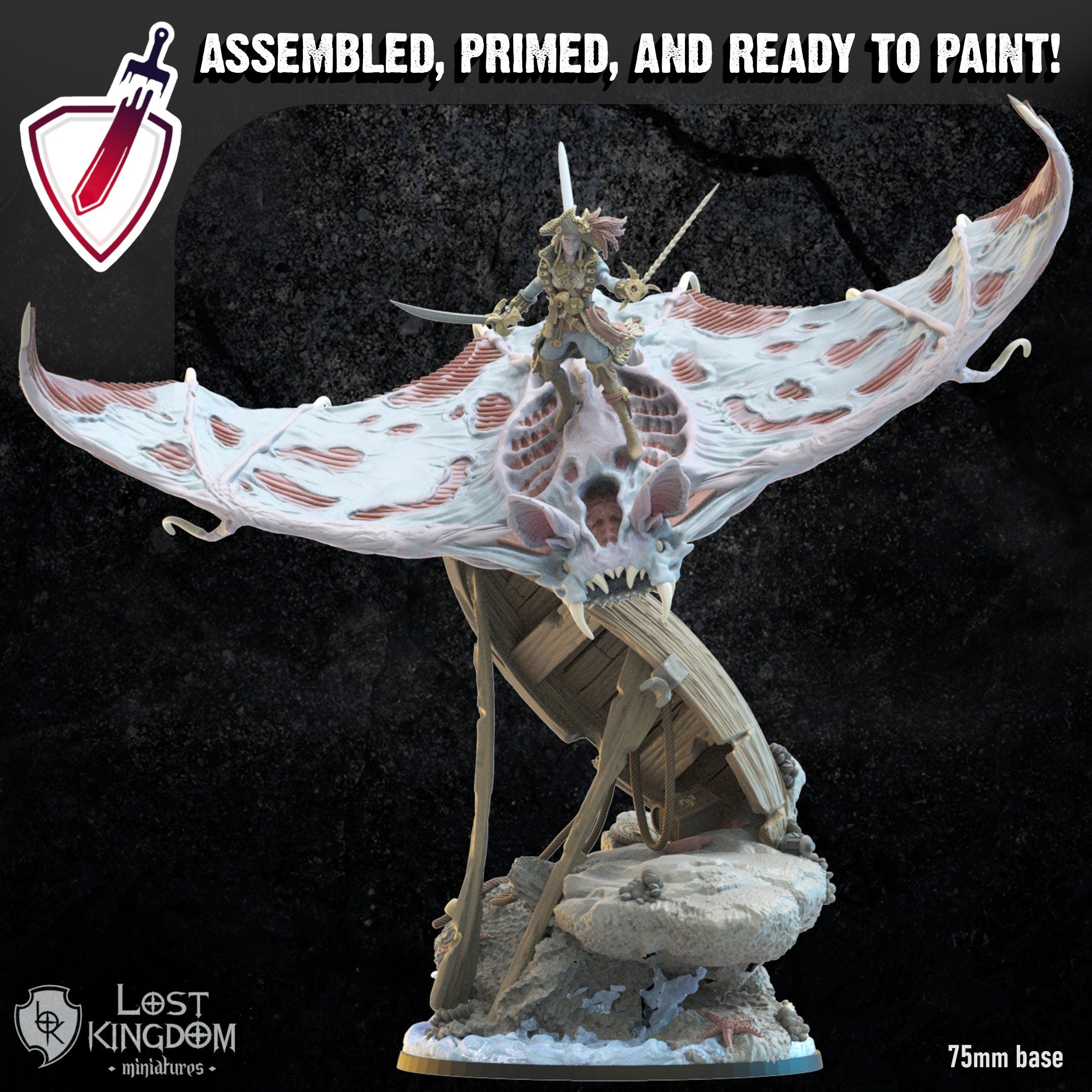 Elnora | (Massive) Miniature by Lost Kingdom | Resin Mini For Tabletop Gaming, D&D, Pathfinder, Wargames, Painting | Assembled and Primed - Brush and Battle