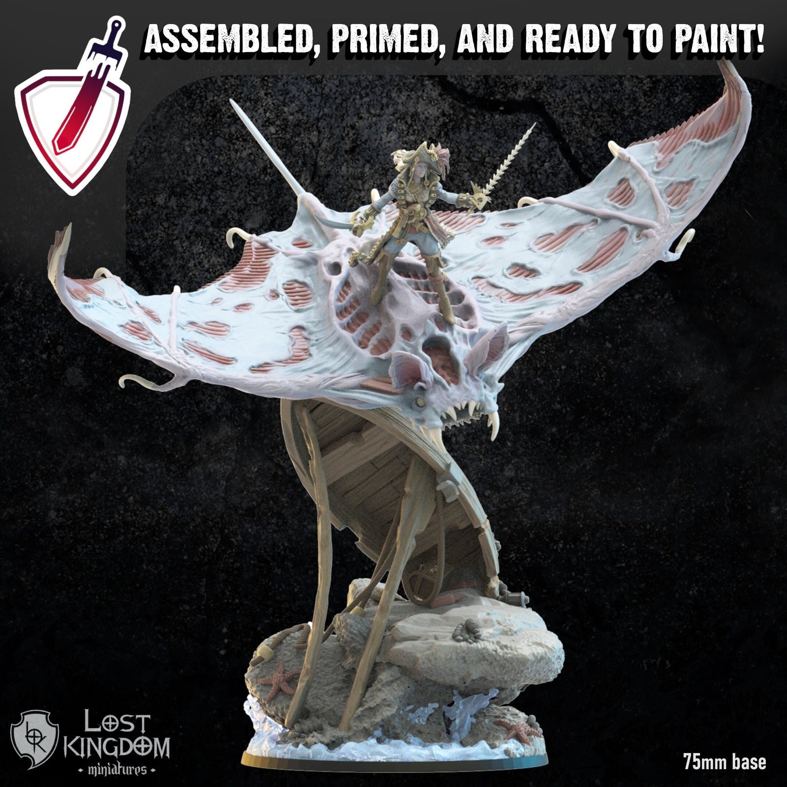 Elnora | (Massive) Miniature by Lost Kingdom | Resin Mini For Tabletop Gaming, D&D, Pathfinder, Wargames, Painting | Assembled and Primed - Brush and Battle