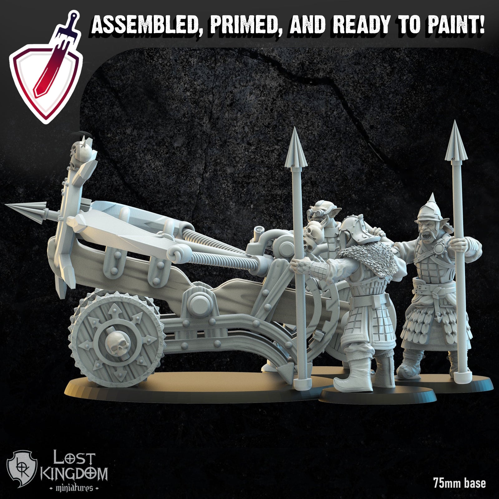 Mongobbo Balista | Miniature by Lost Kingdom | Resin Mini For Tabletop Gaming, D&D, Pathfinder, Wargames, Painting | Assembled and Primed - Brush and Battle