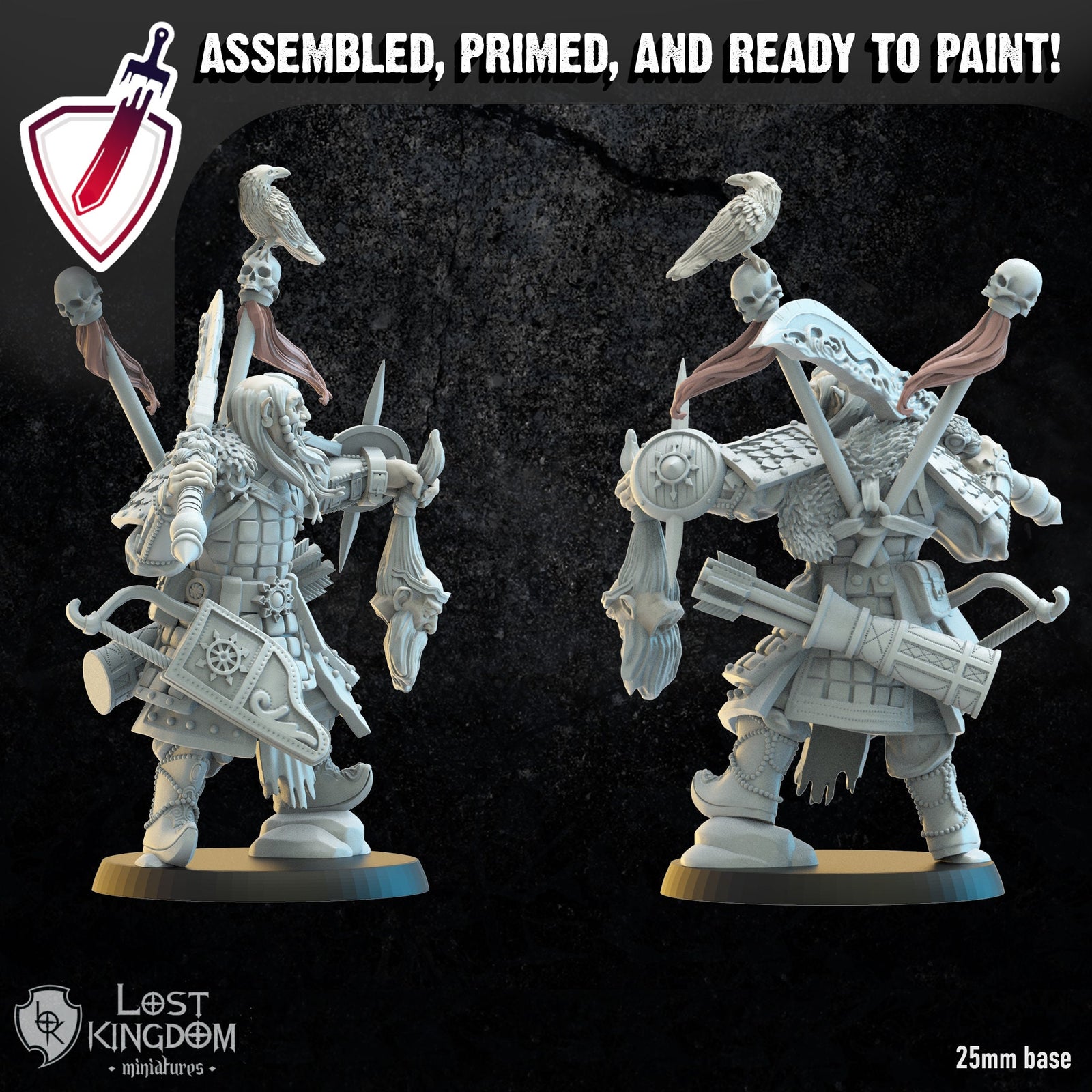 Commander Heroonfoot | Miniature by Lost Kingdom | Resin Mini For Tabletop Gaming, D&D, Pathfinder, Wargames, Painting | Assembled + Primed - Brush and Battle