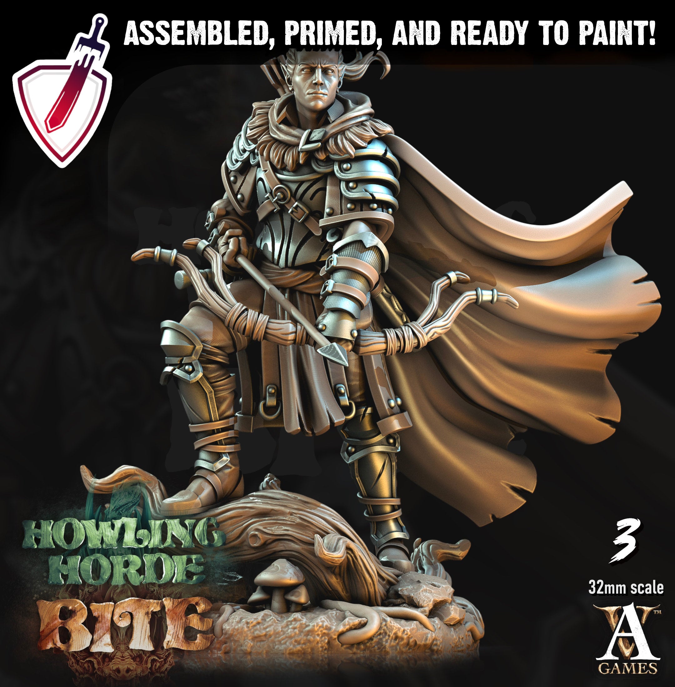 Heroes Vol. V | Miniatures by Archvillain Games | Resin Mini for Tabletop Gaming, D&D, Pathfinder, and Painting | Assembled and Primed - Brush and Battle