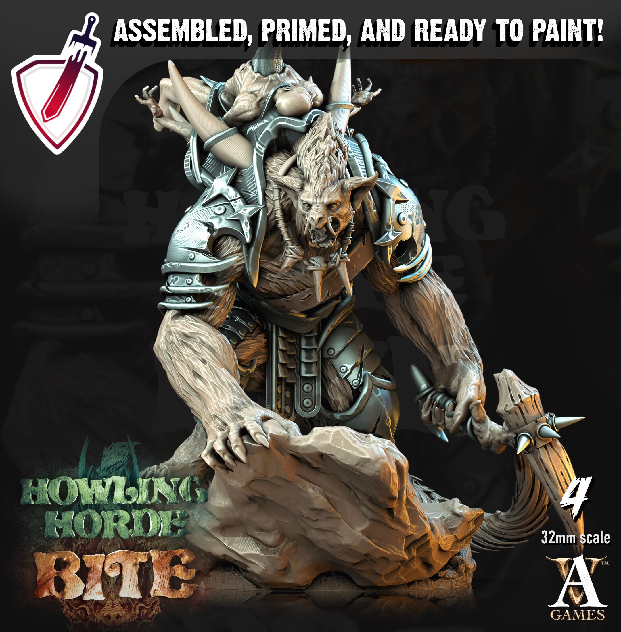 Claws of Akata | Miniatures by Archvillain Games | Resin Mini for Tabletop Gaming, D&D, Pathfinder, and Painting | Assembled and Primed - Brush and Battle
