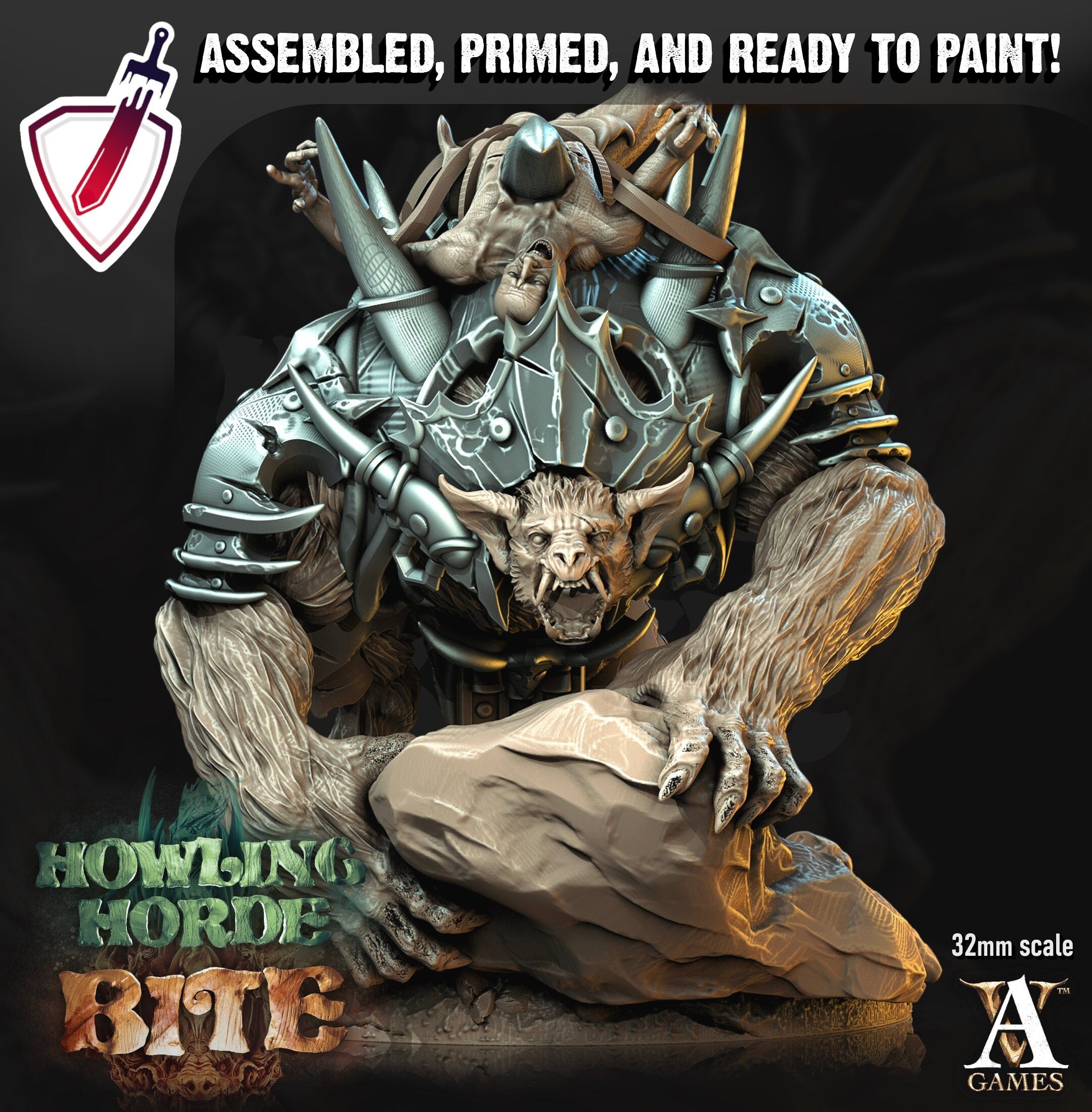 Claws of Akata | Miniatures by Archvillain Games | Resin Mini for Tabletop Gaming, D&D, Pathfinder, and Painting | Assembled and Primed - Brush and Battle