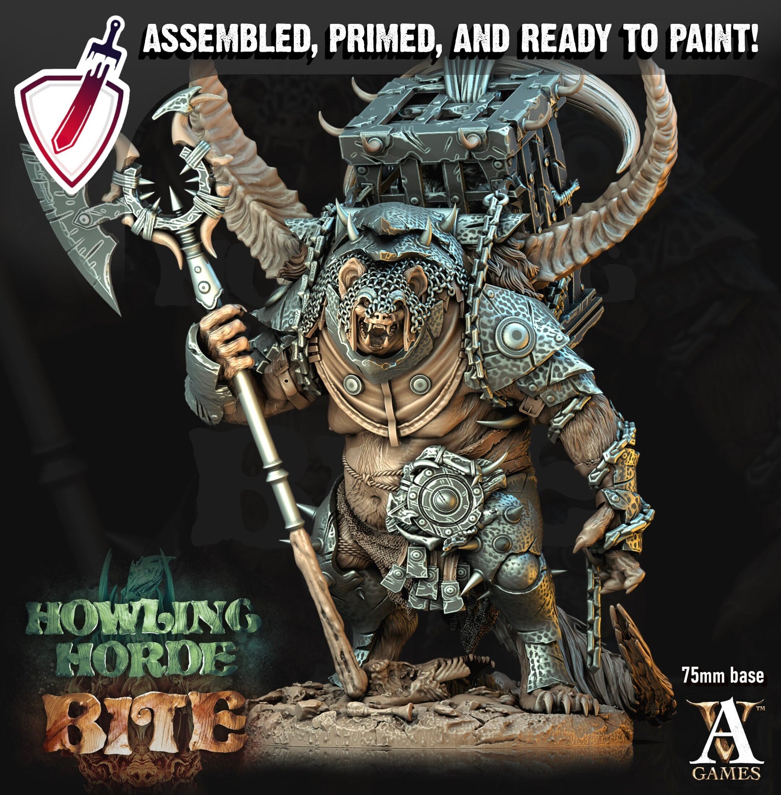 Gnollrat Jailer | (Large) Miniature by Archvillain Games | For Tabletop Gaming, D&D, Pathfinder, Wargames, Painting | Assembled and Primed - Brush and Battle