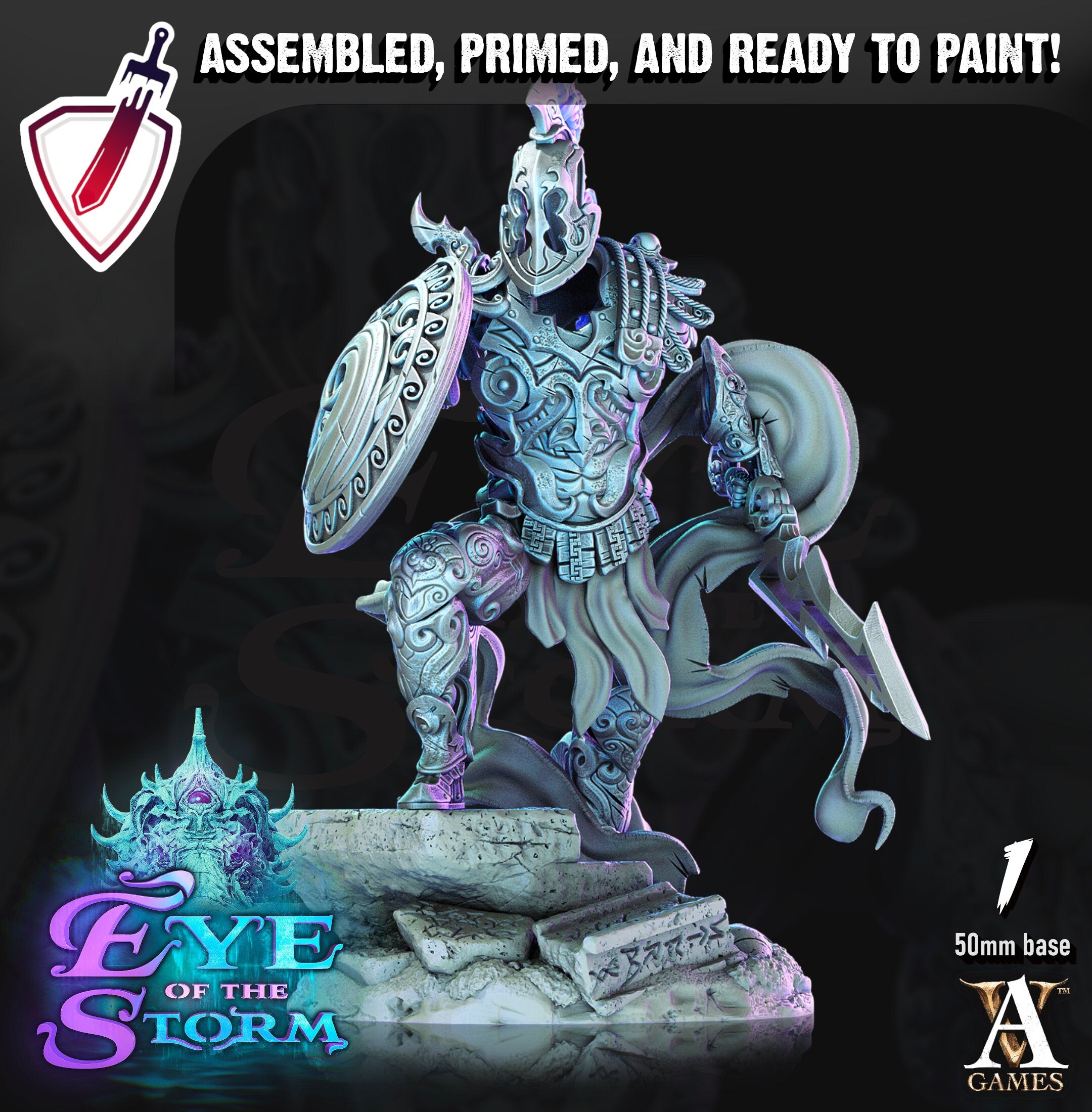Ironstorm Sentinels | Miniatures by Archvillain Games | Resin Mini for Tabletop Gaming, D&D, Pathfinder, and Painting | Assembled and Primed - Brush and Battle