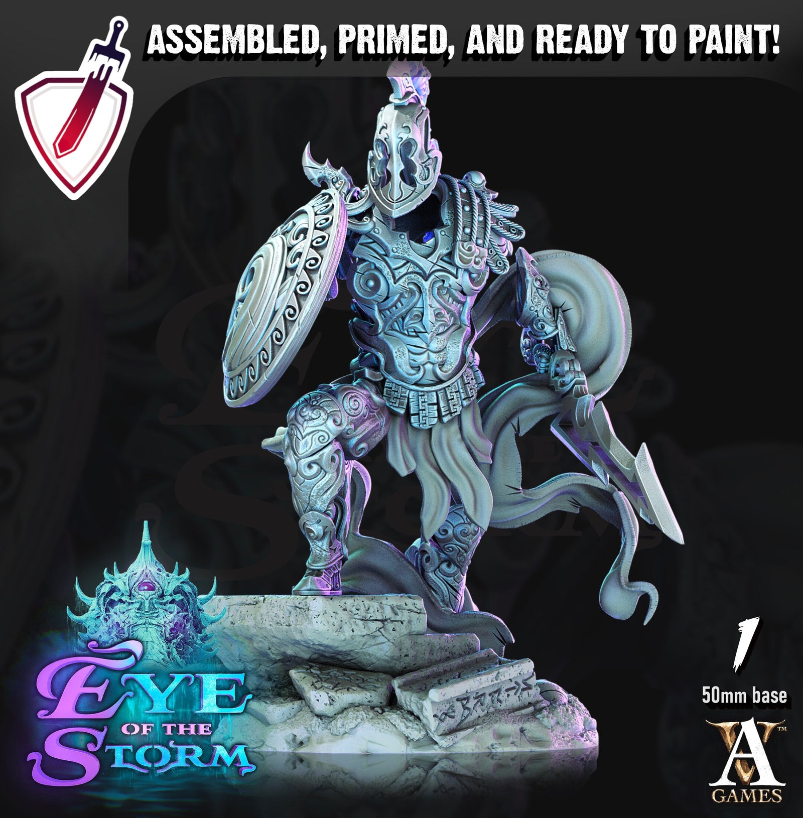 Ironstorm Sentinels | Miniatures by Archvillain Games | Resin Mini for Tabletop Gaming, D&D, Pathfinder, and Painting | Assembled and Primed - Brush and Battle
