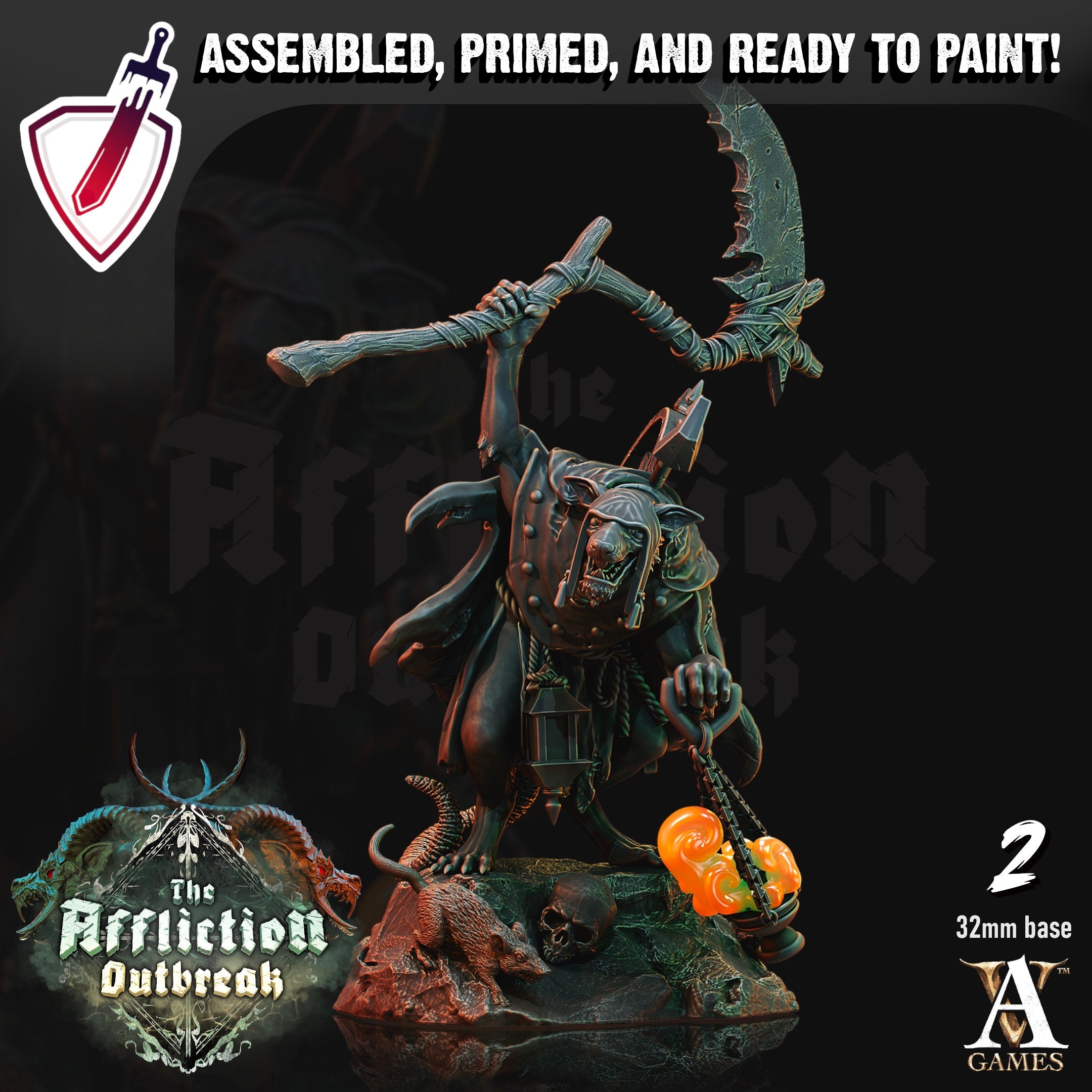 Plague Chanters | Miniatures by Archvillain Games | Resin Mini for Tabletop Gaming, D&D, Pathfinder, and Painting | Assembled and Primed - Brush and Battle