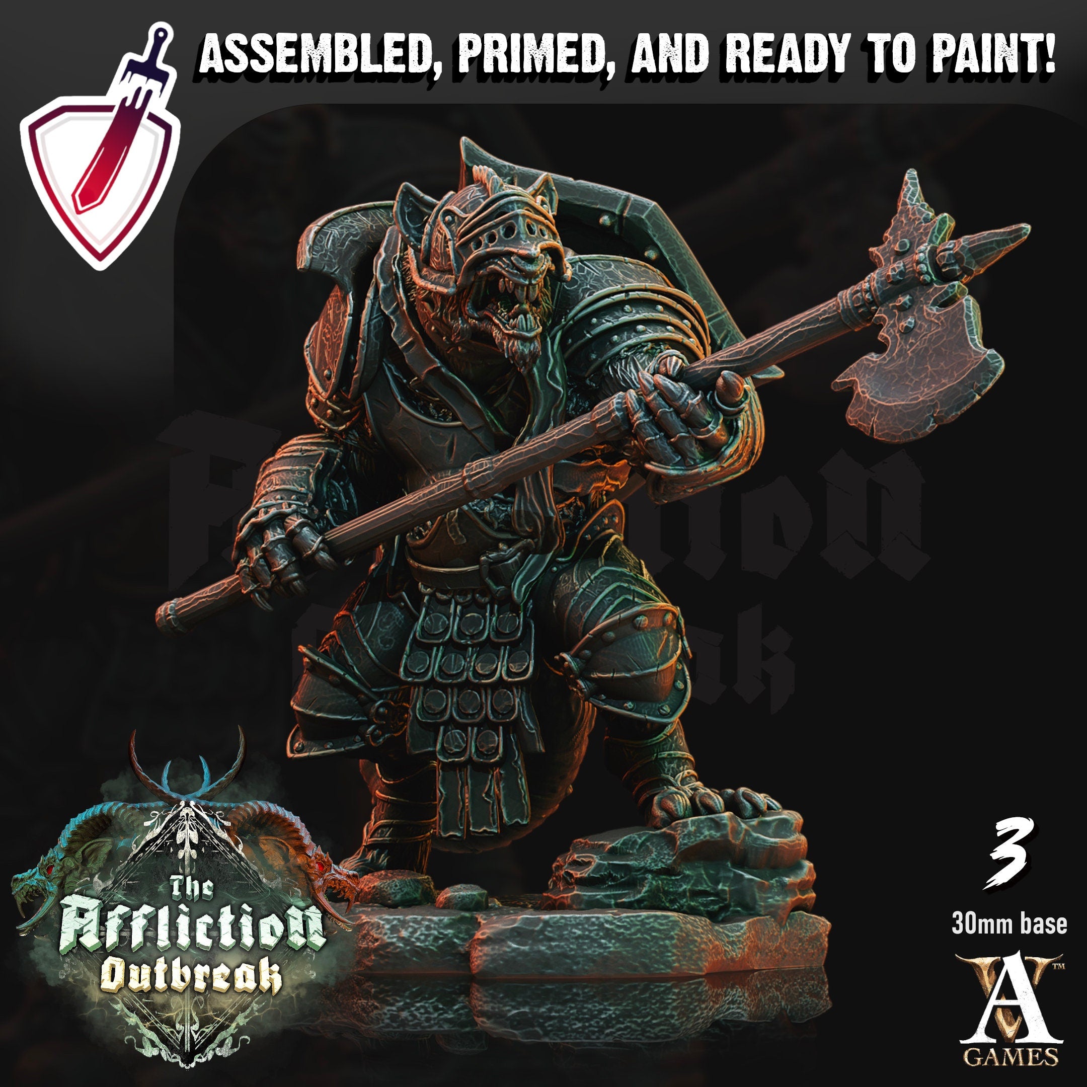 Ratwatch | Miniatures by Archvillain Games | Resin Mini for Tabletop Gaming, D&D, Pathfinder, and Painting | Assembled and Primed - Brush and Battle