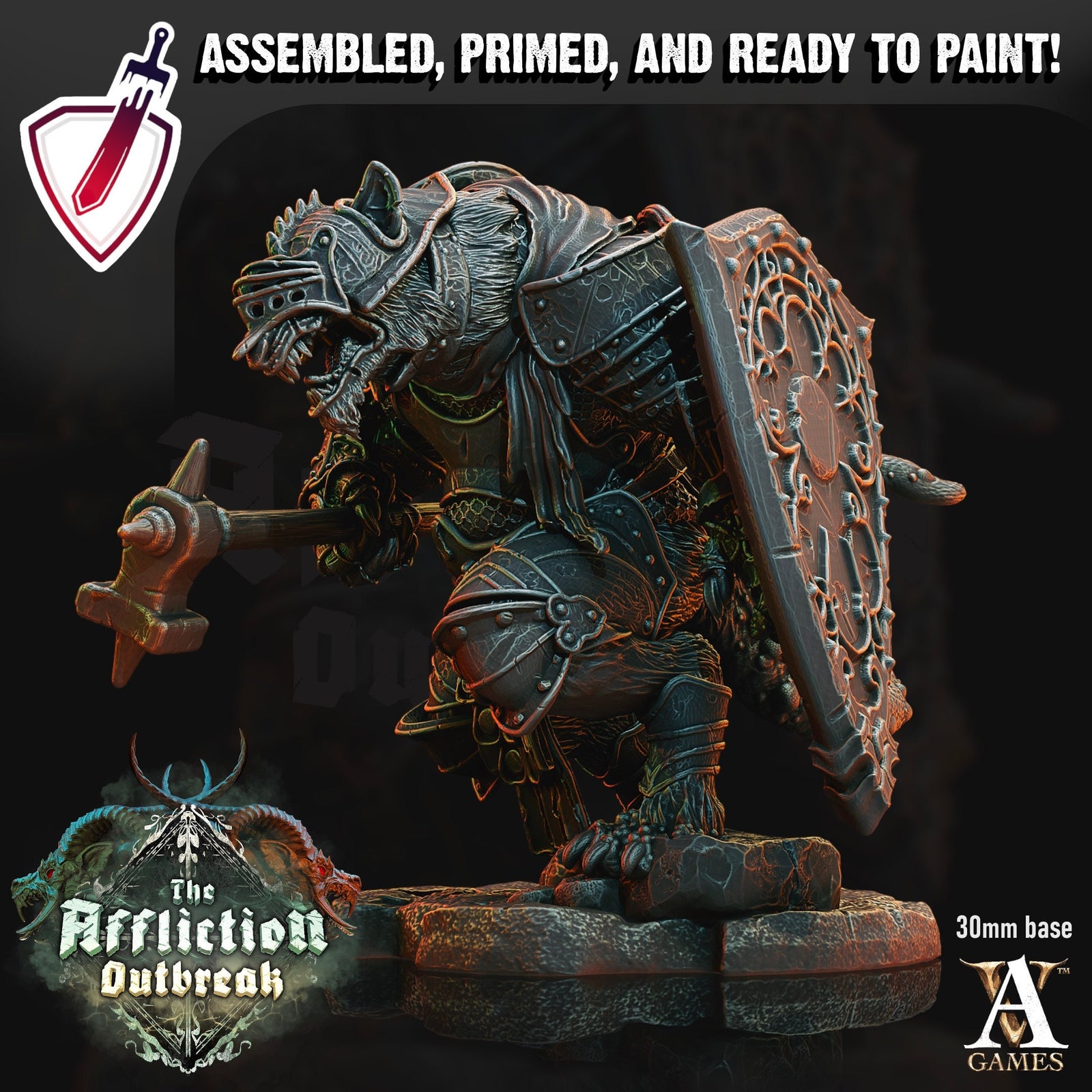Ratwatch | Miniatures by Archvillain Games | Resin Mini for Tabletop Gaming, D&D, Pathfinder, and Painting | Assembled and Primed - Brush and Battle