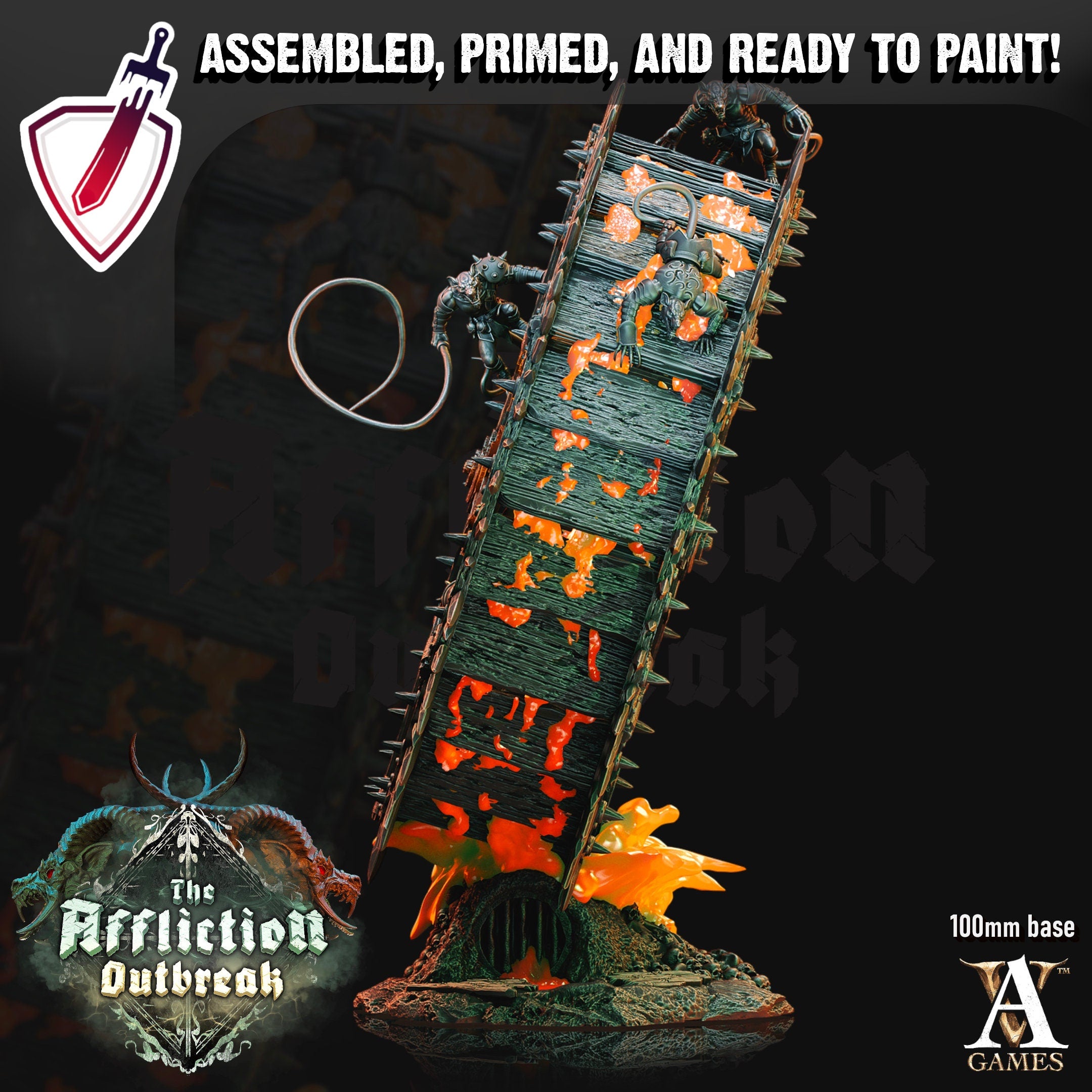 The Wheel | (Massive) Miniature by Archvillain Games | For Tabletop Gaming, D&D, Pathfinder, Wargames, and Painting | Assembled and Primed - Brush and Battle