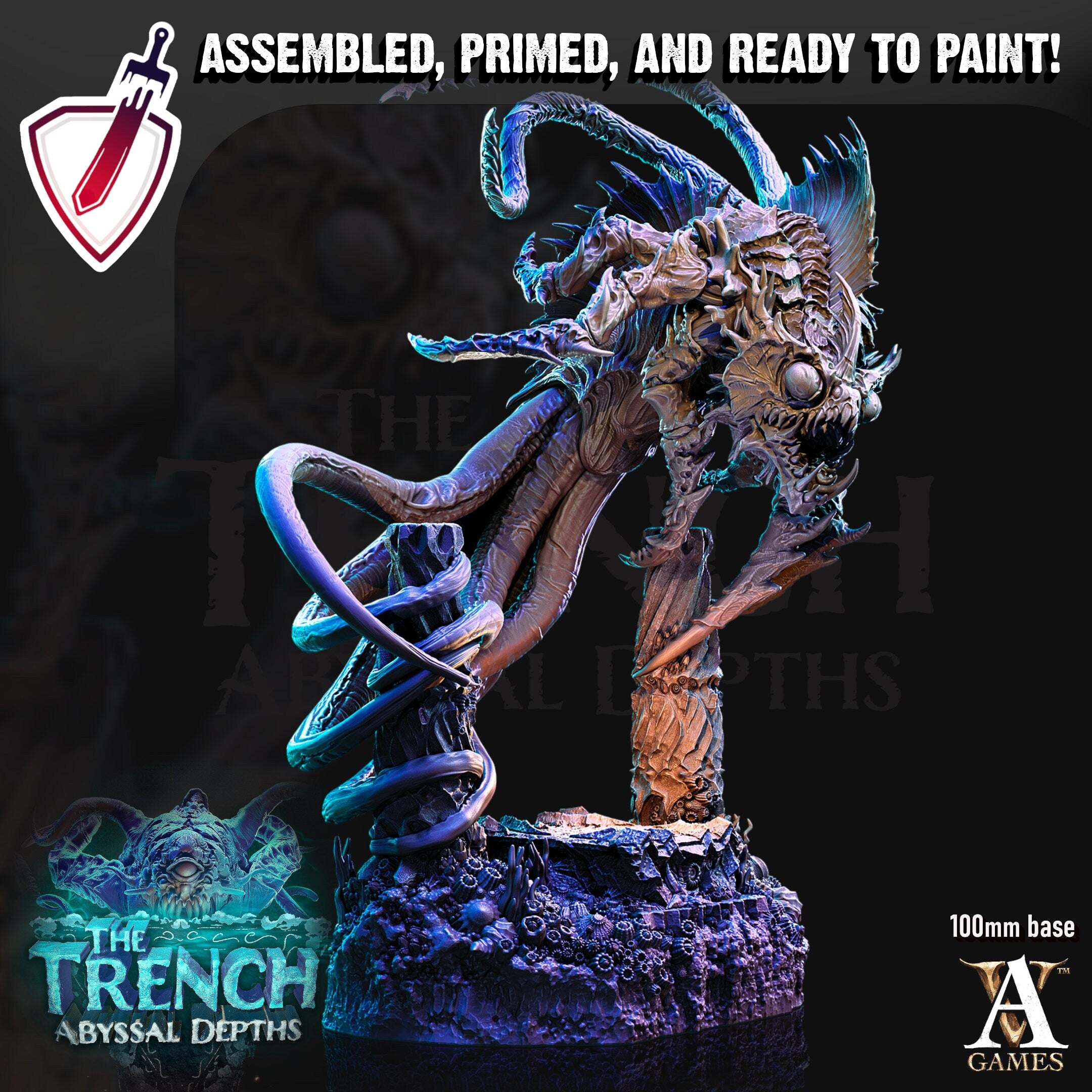 Morklos | (Massive) Miniature by Archvillain Games | Resin Mini for Tabletop Gaming, D&D, Pathfinder, and Painting | Assembled and Primed - Brush and Battle