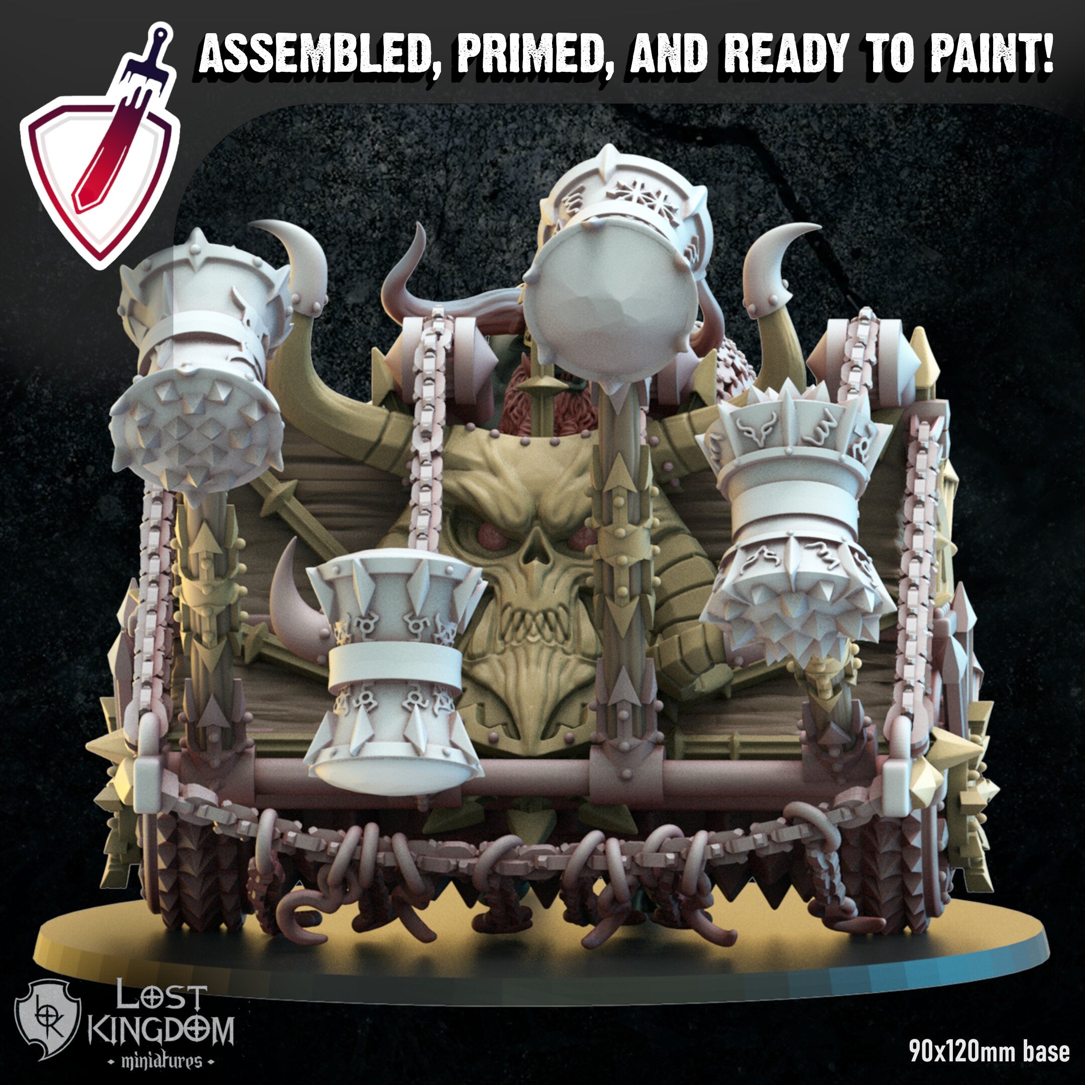 Softener Assault Vehicle | Miniature by Lost Kingdom | Resin Mini For Tabletop Gaming, D&D, Pathfinder, Wargame, Painting | Assembled+Primed - Brush and Battle