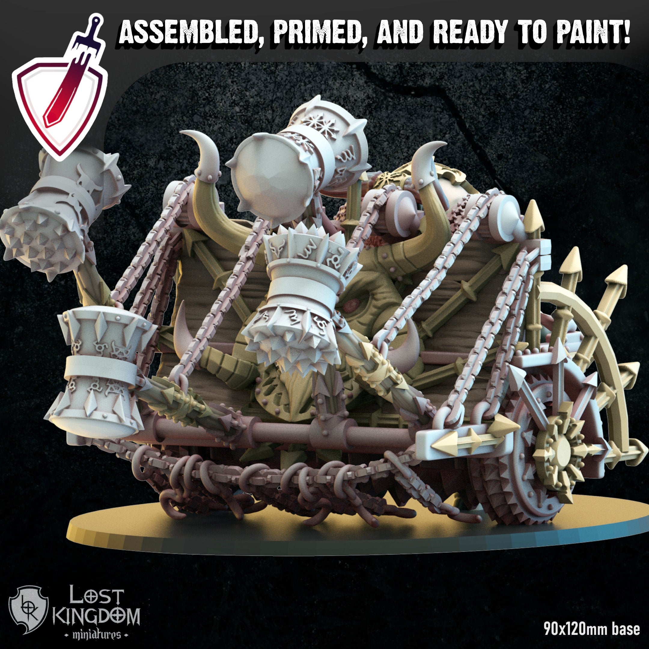 Softener Assault Vehicle | Miniature by Lost Kingdom | Resin Mini For Tabletop Gaming, D&D, Pathfinder, Wargame, Painting | Assembled+Primed - Brush and Battle