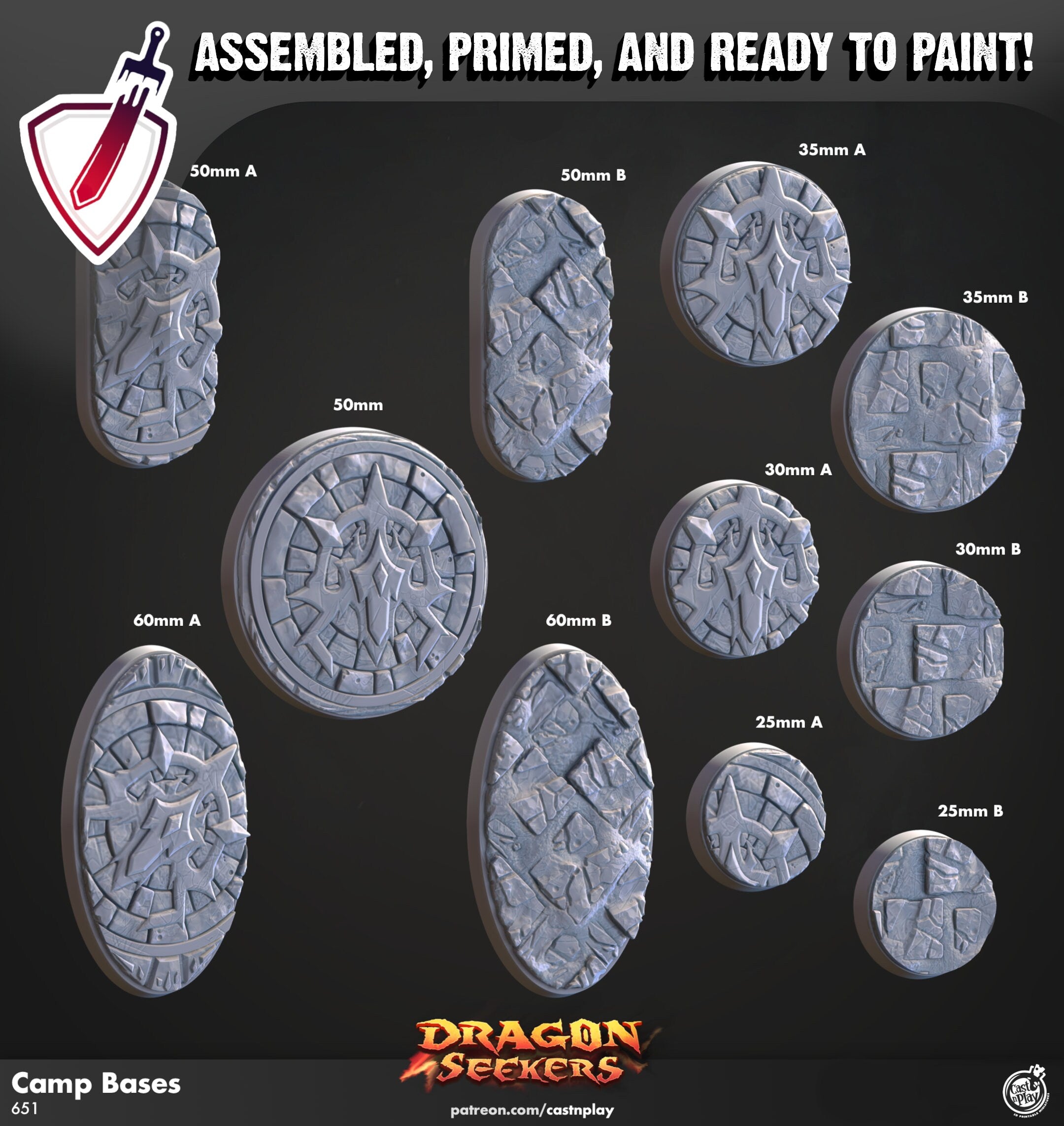 Execturioner Wyrm Daughters | Miniatures by Cast n Play | Resin Mini For Tabletop Gaming, D&D, Pathfinder, Painting | Assembled and Primed - Brush and Battle