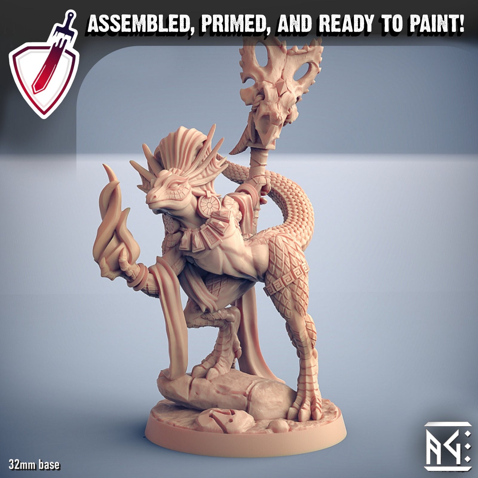 Coaxoch the Duchess Pinup | Miniature by Artisan Guild | Resin Mini for Tabletop Gaming, D&D, Pathfinder, Painting | Assembled and Primed - Brush and Battle