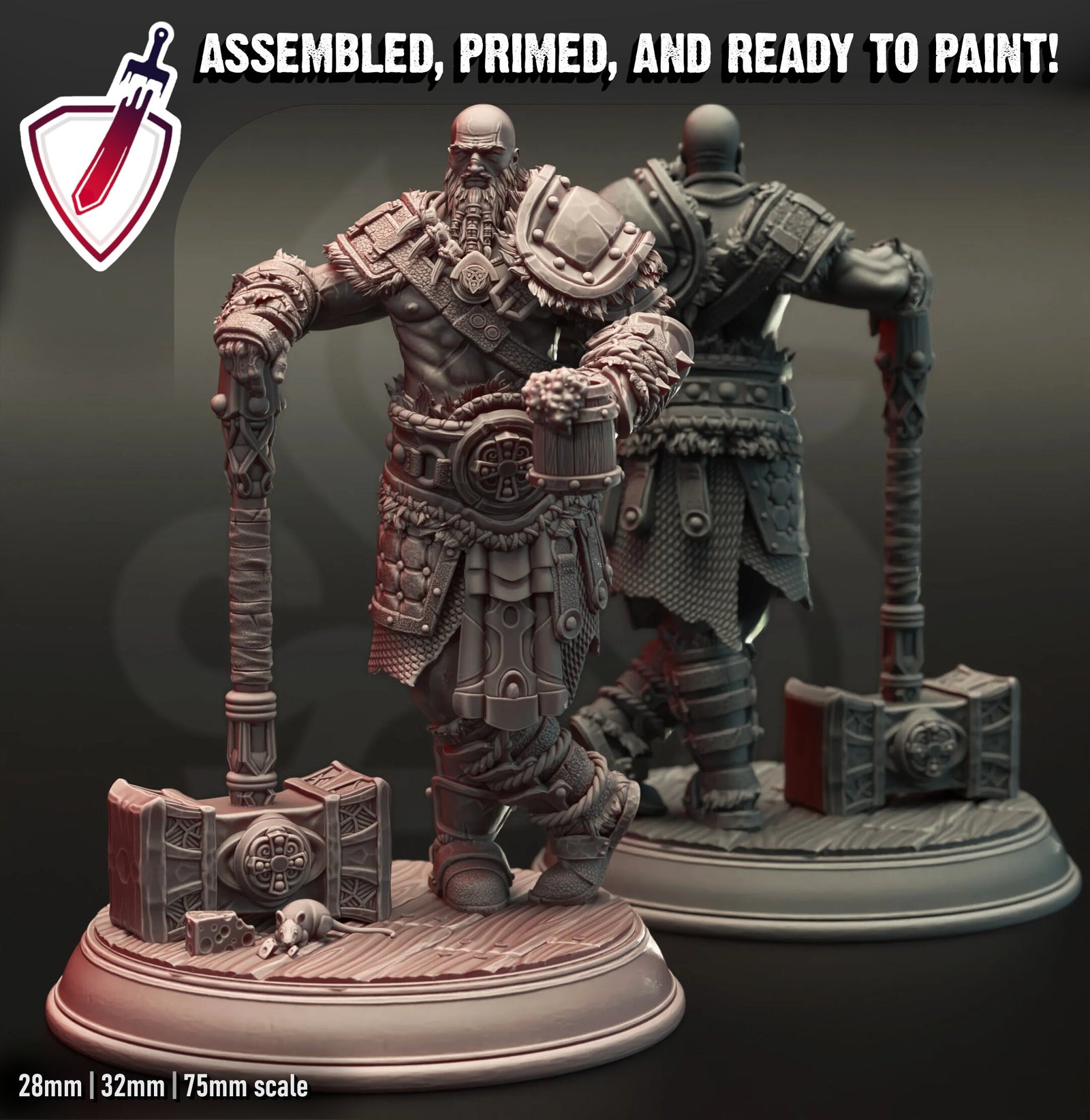 Froth the Belligerent | Miniature by DM Stash | Resin Mini For Tabletop Gaming, D&D, Pathfinder, and Painting | Assembled and Primed - Brush and Battle