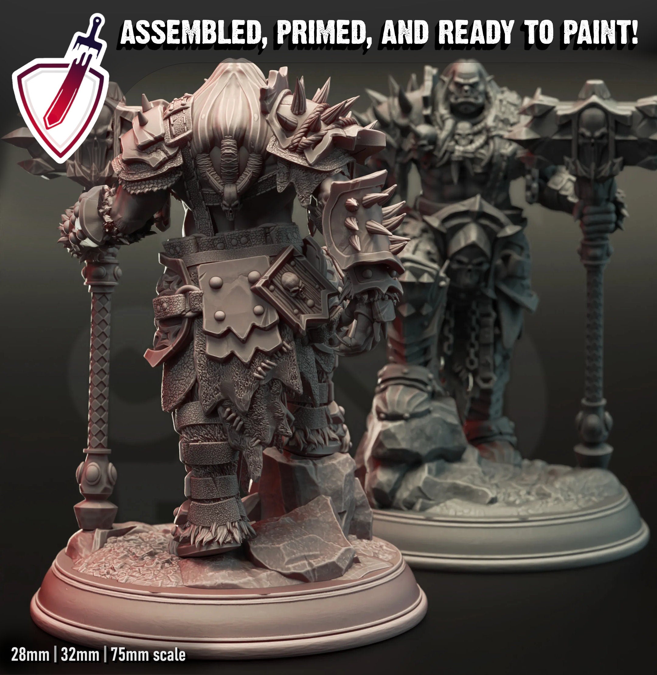 Gazza the Arrowproof | Miniature by DM Stash | Resin Mini For Tabletop Gaming, D&D, Pathfinder, and Painting | Assembled and Primed - Brush and Battle