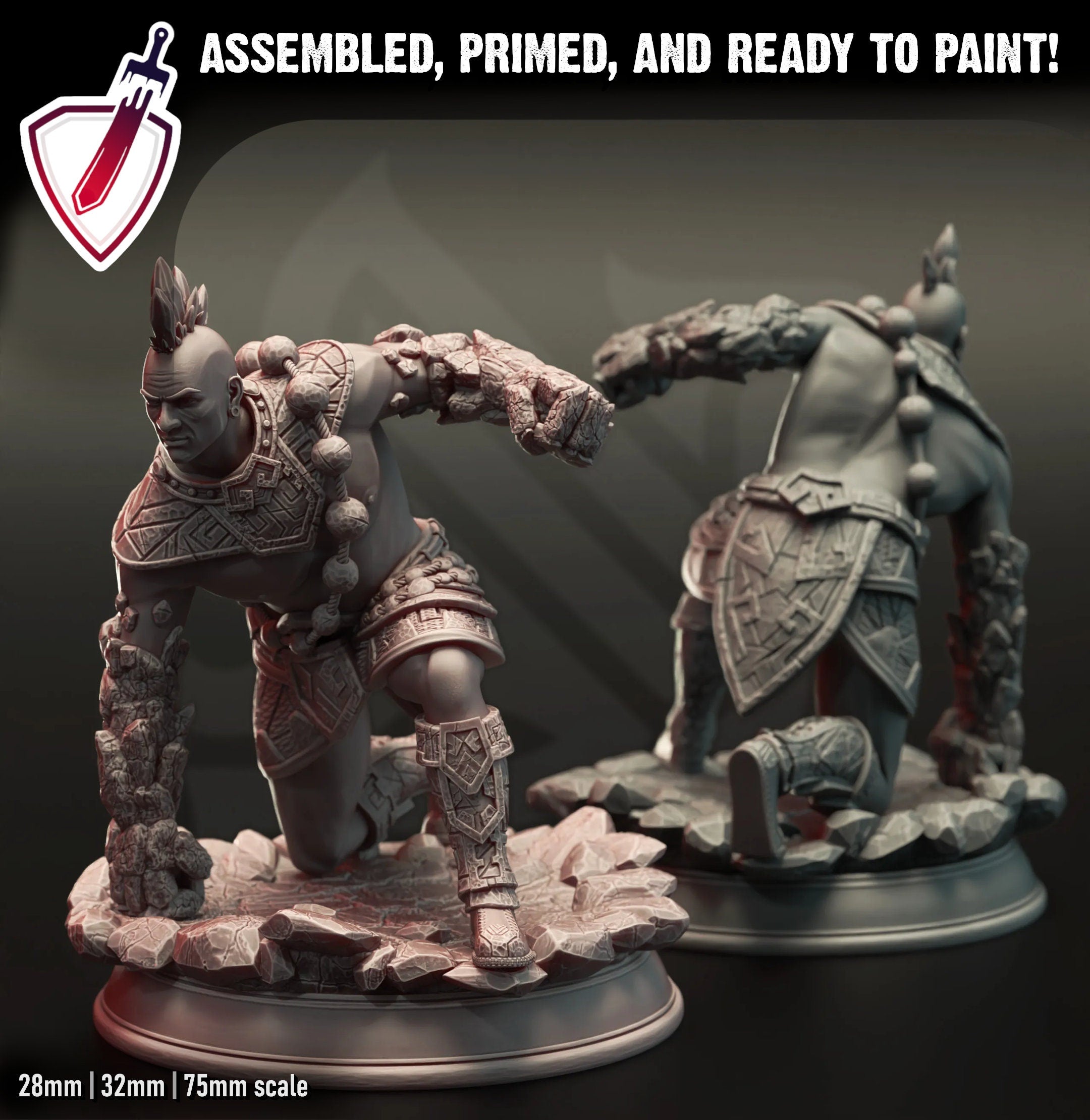 Markus Craghand | Miniature by DM Stash | Resin Mini For Tabletop Gaming, D&D, Pathfinder, and Painting | Assembled and Primed - Brush and Battle