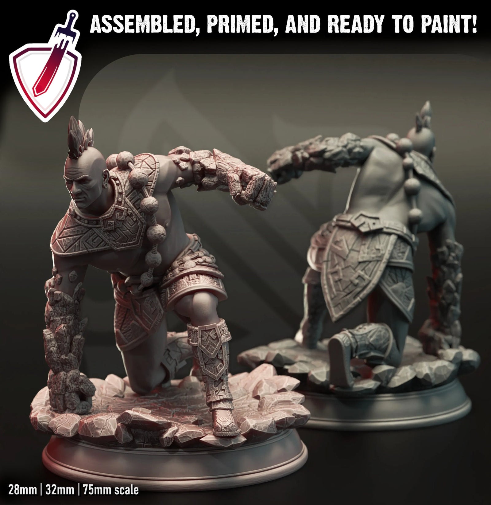 Markus Craghand | Miniature by DM Stash | Resin Mini For Tabletop Gaming, D&D, Pathfinder, and Painting | Assembled and Primed - Brush and Battle